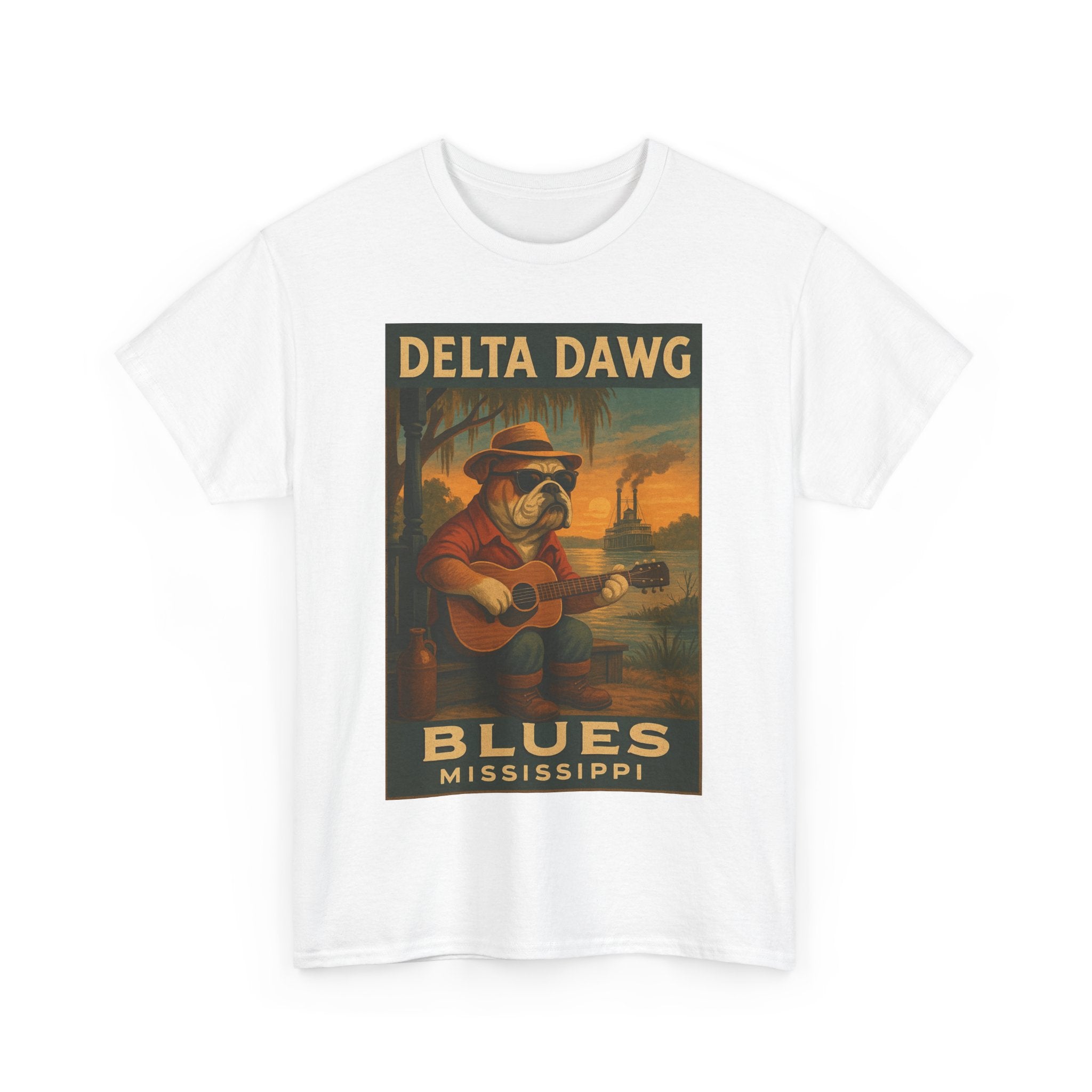 Mississippi Delta Dawg Blues Unisex Heavy Cotton Tee