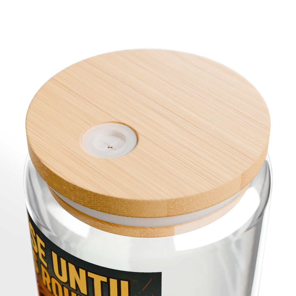 Sipper Glass "Rise Until It's Routine" Motivational Bulldog Fitness Drink Tumbler, 16oz