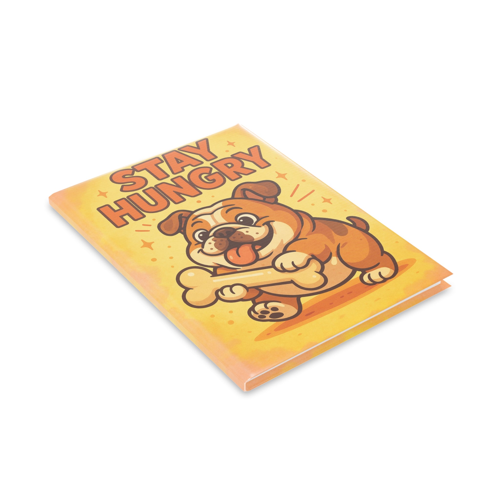 Cute Dog-Themed Hardcover Notebook - Stay Hungry Dog Journal, Pet Lover Gift, Stationery, Dog Owner Supplies, Gift for Kids