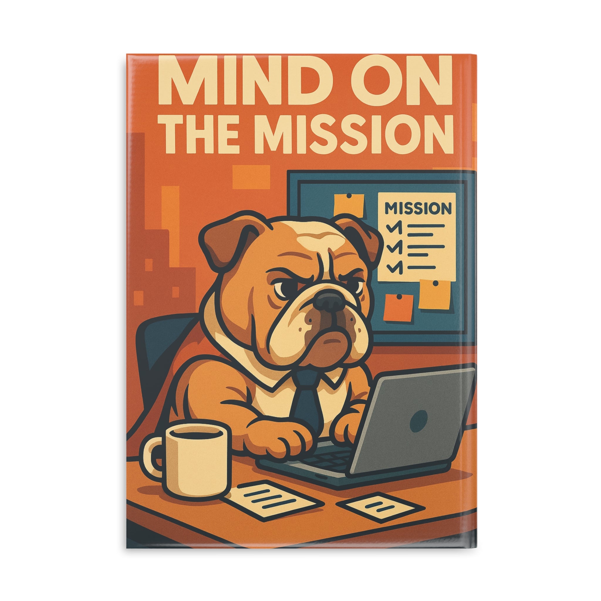 Professional Dog-Themed Hardcover Notebook, Mind on the Mission Writing Journal, Cute Dog Notebook, Gift for Dog Lovers, Puppy [...]