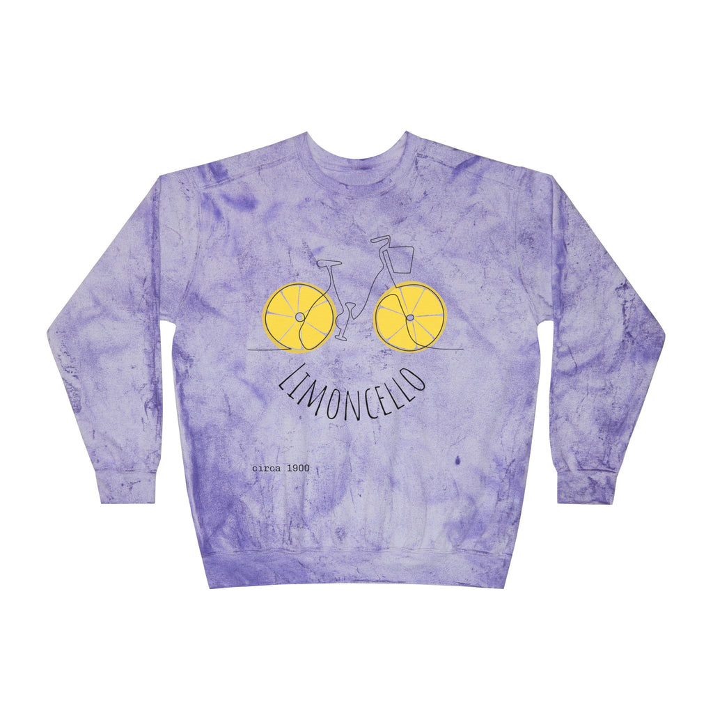 Limoncello Bicycle Crewneck Sweatshirt | Yellow Tie-Dye