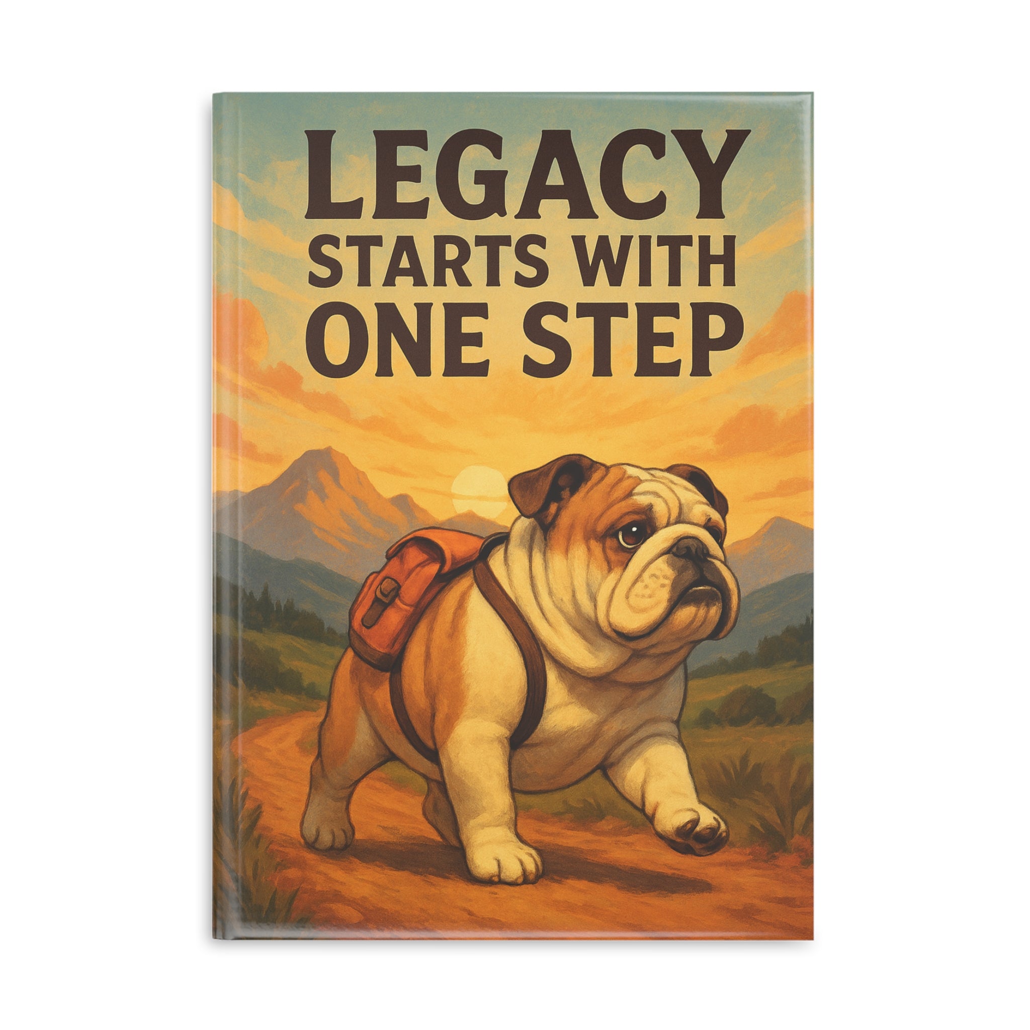 Legacy Bulldog Hardcover Notebook, Inspirational Journal for Dog Lovers, Gift for Students, Writers, and Pet Owners