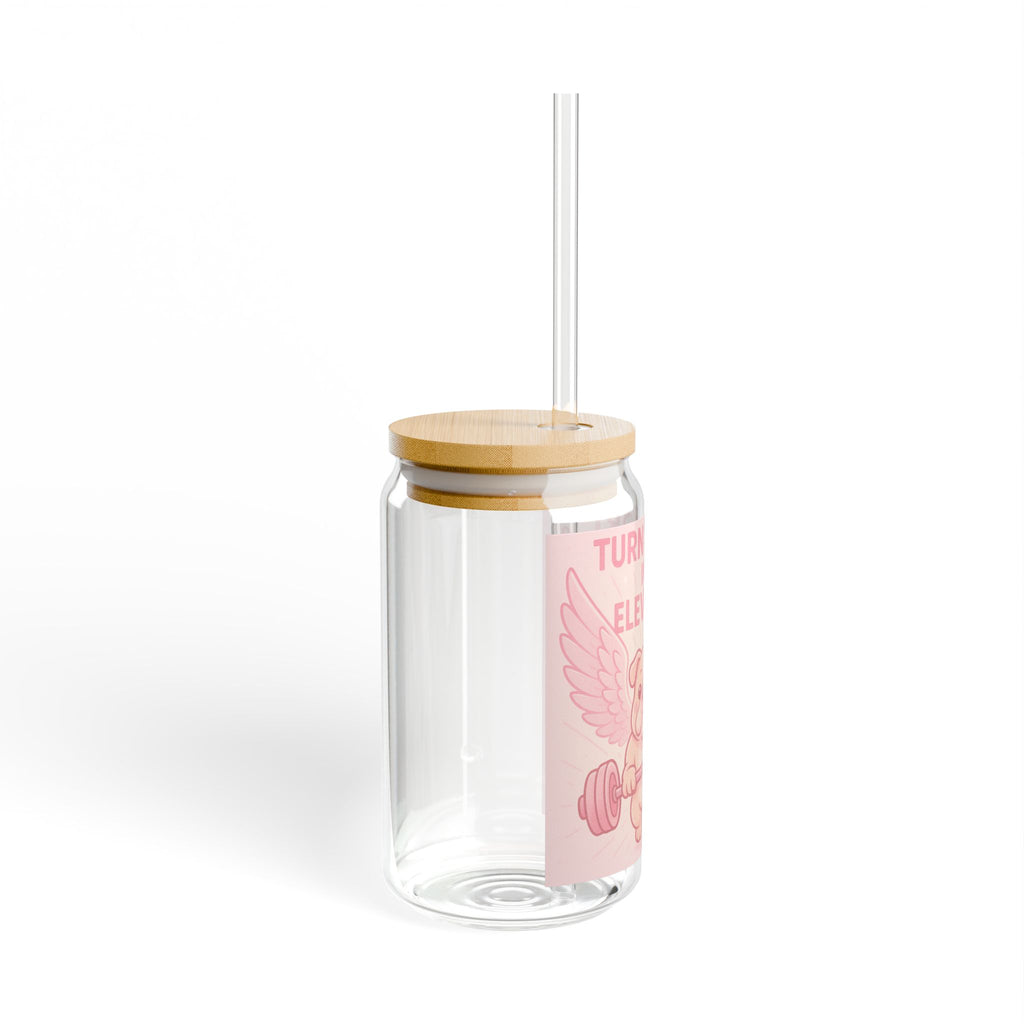 Sipper Glass 'Turn Effort Into Elevation' Bulldog Weightlifting Tumbler, 16oz