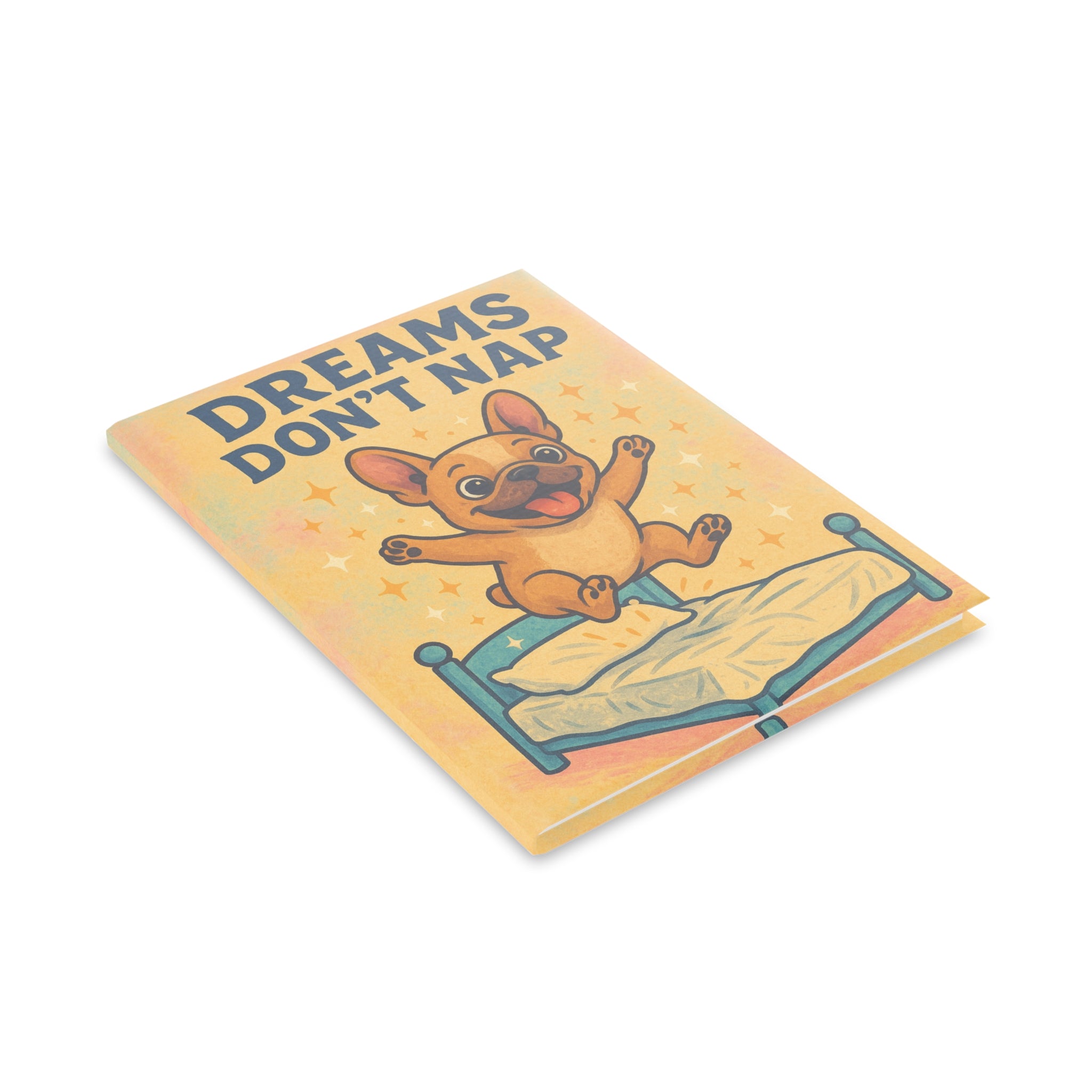 Dreams Don't Nap Hardcover Notebook for Dreamers, Cute Journaling, Gifts for Students, Motivational School Supplies, Stationery for Kids
