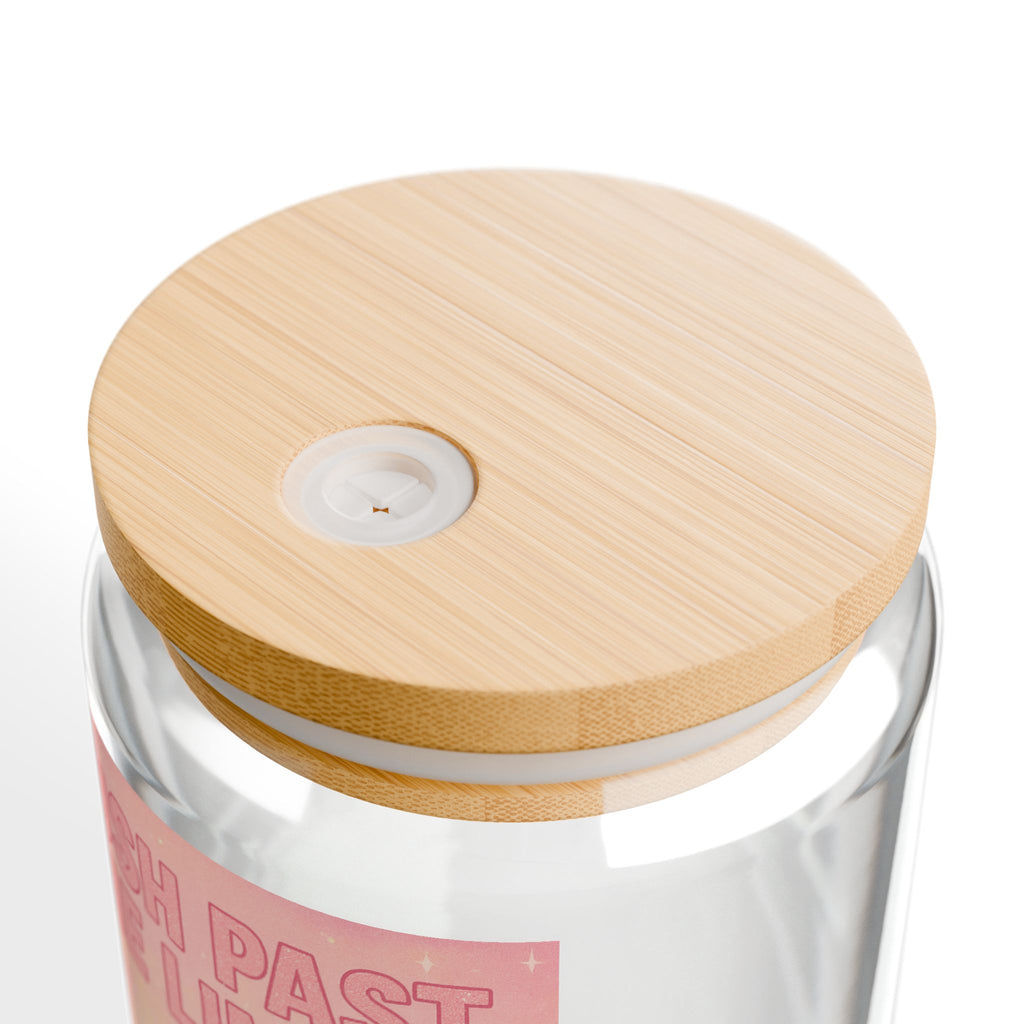 Motivational 'push past the limit' 16oz Sipper Glass