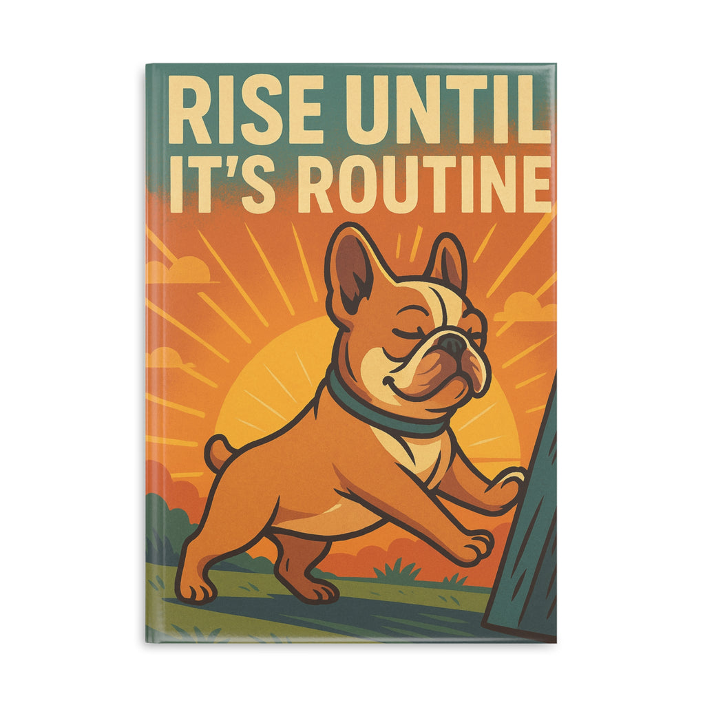 Hardcover Notebook with Motivational French Bulldog Design - Perfect for Journaling, Dog Lovers, Daily Planning, Gift for Students