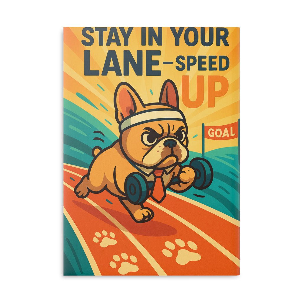 Funny Dog Motivational Hardcover Notebook, Stay in Your Lane, Perfect for Gift, Journal, Planner, Office Supplies, Pet Lovers