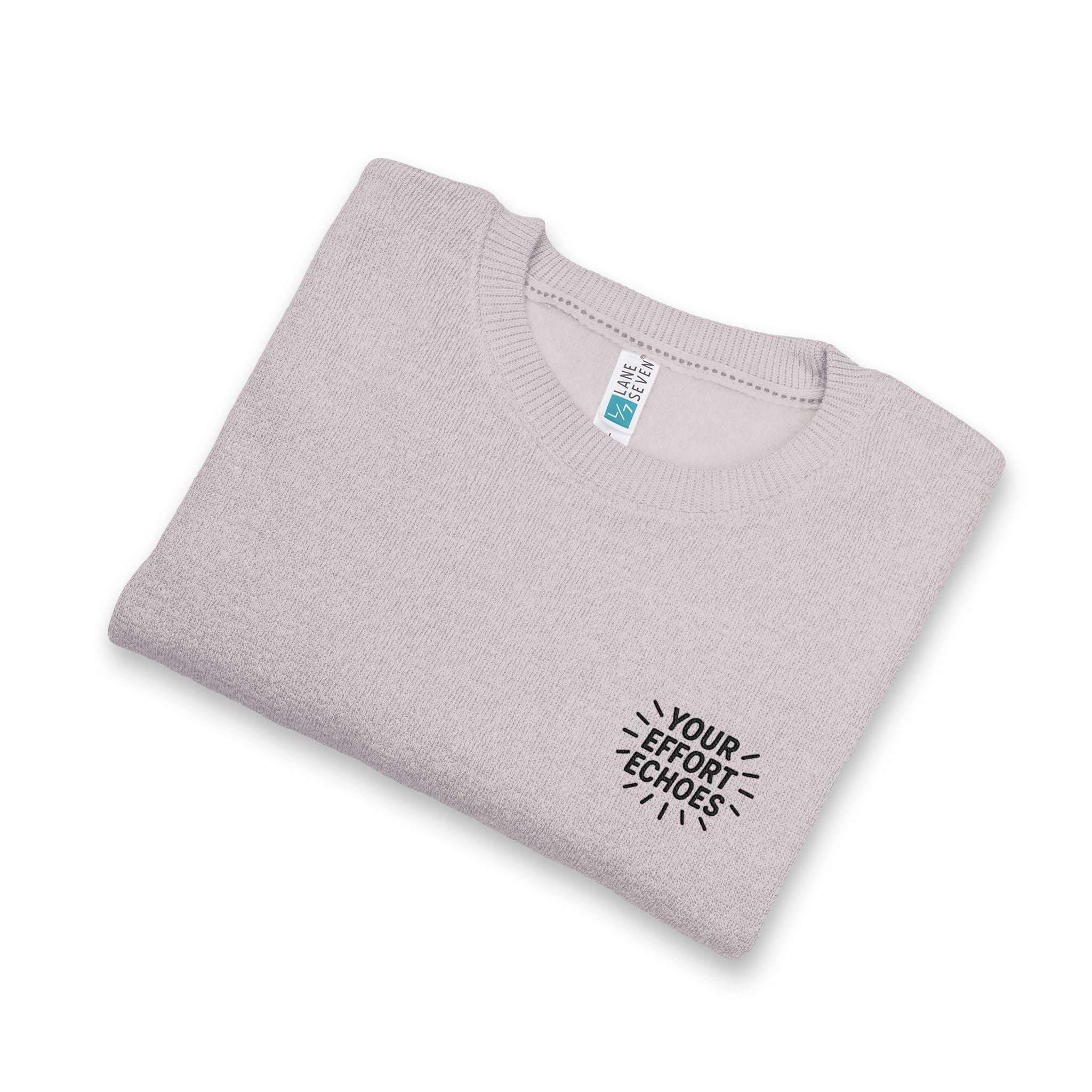 Nantucket Embroidered Crewneck Sweatshirt " Your Effort Echoes" Classic Coastal Comfort
