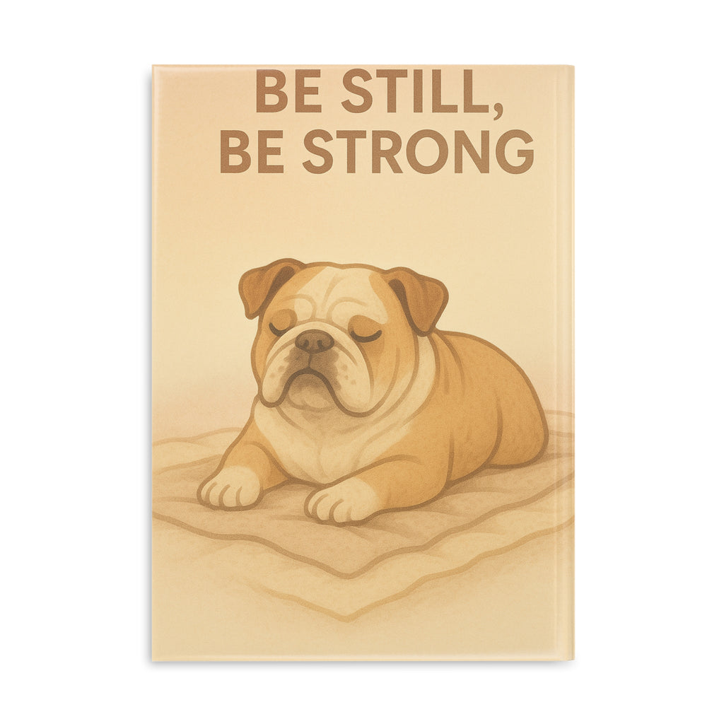 Serene Bulldog Notebook, Cute Hardcover Journal, Inspirational Gift, Pet Lovers Stationery, Motivational Writing Pad