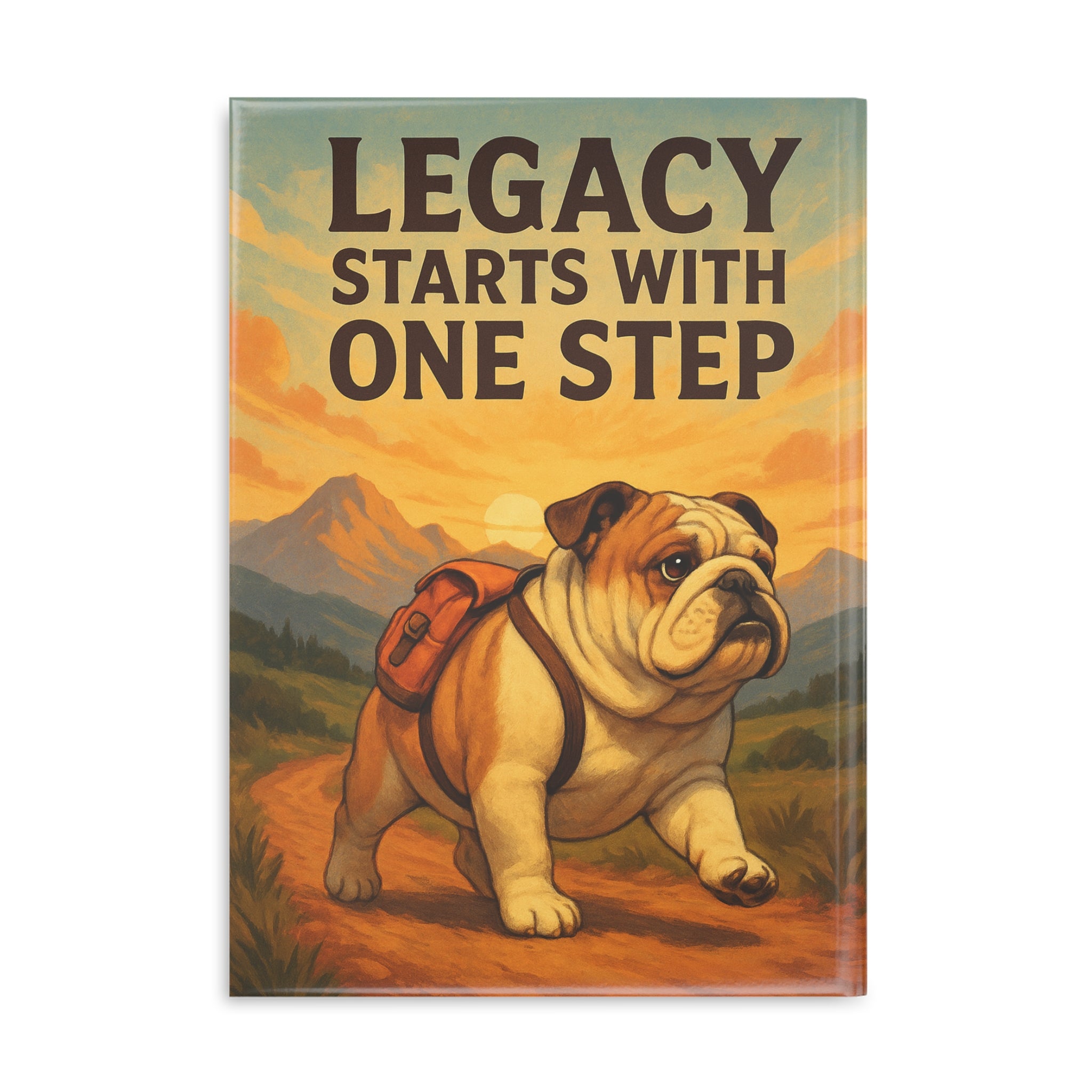 Legacy Bulldog Hardcover Notebook, Inspirational Journal for Dog Lovers, Gift for Students, Writers, and Pet Owners