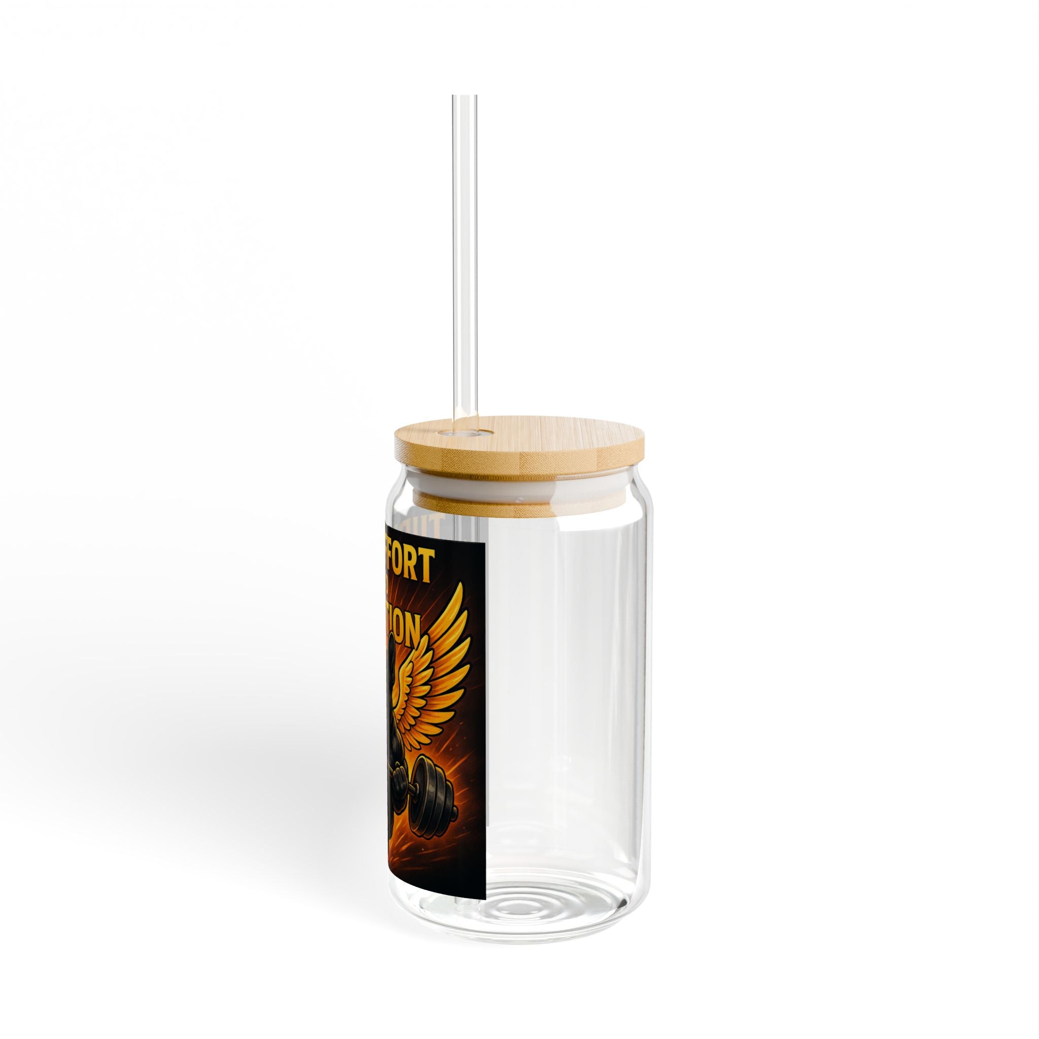 Motivational Gym Sipper Glass “Turn Effort Into Elevation” 16oz