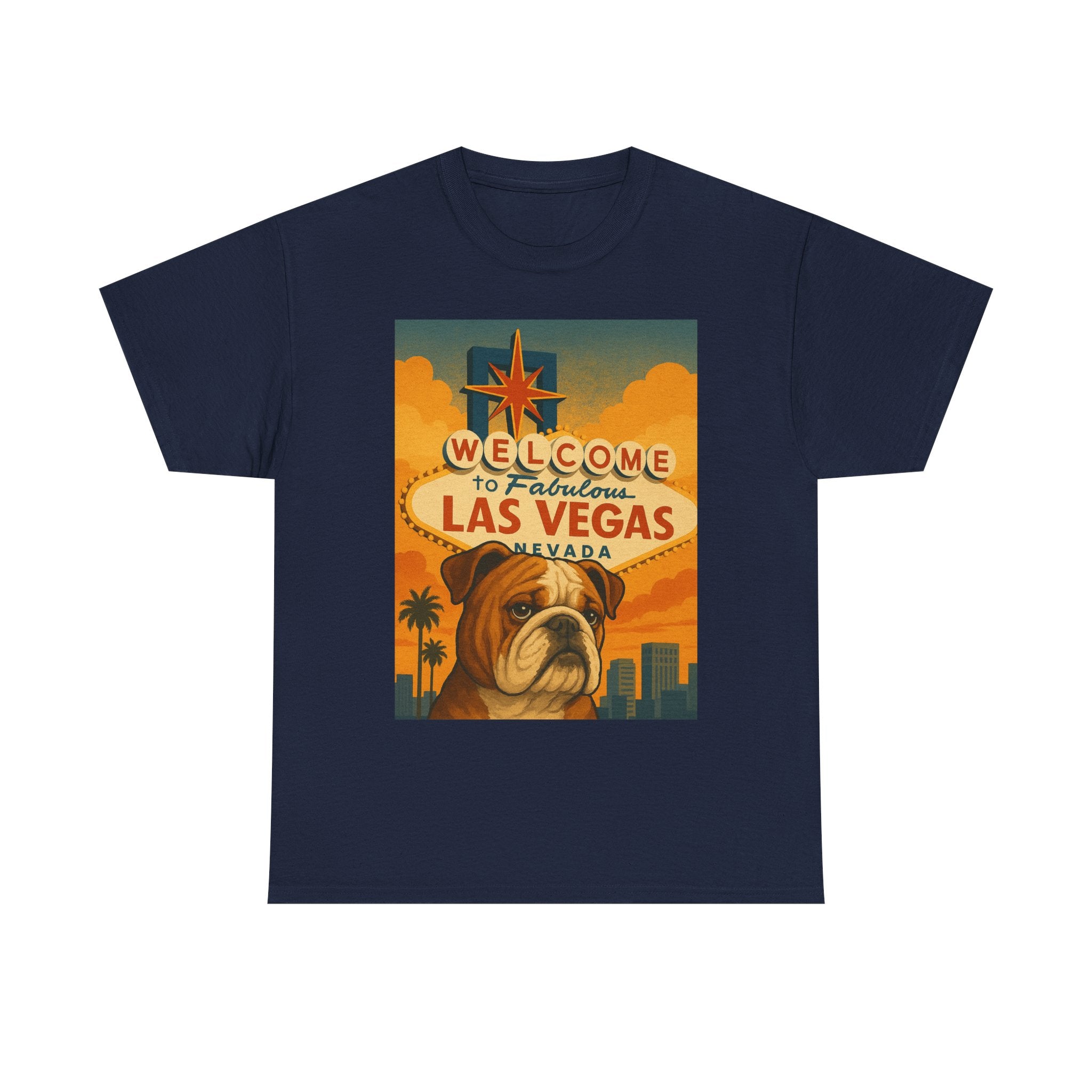 Vintage Las Vegas Bulldog Unisex Heavy Cotton Tee