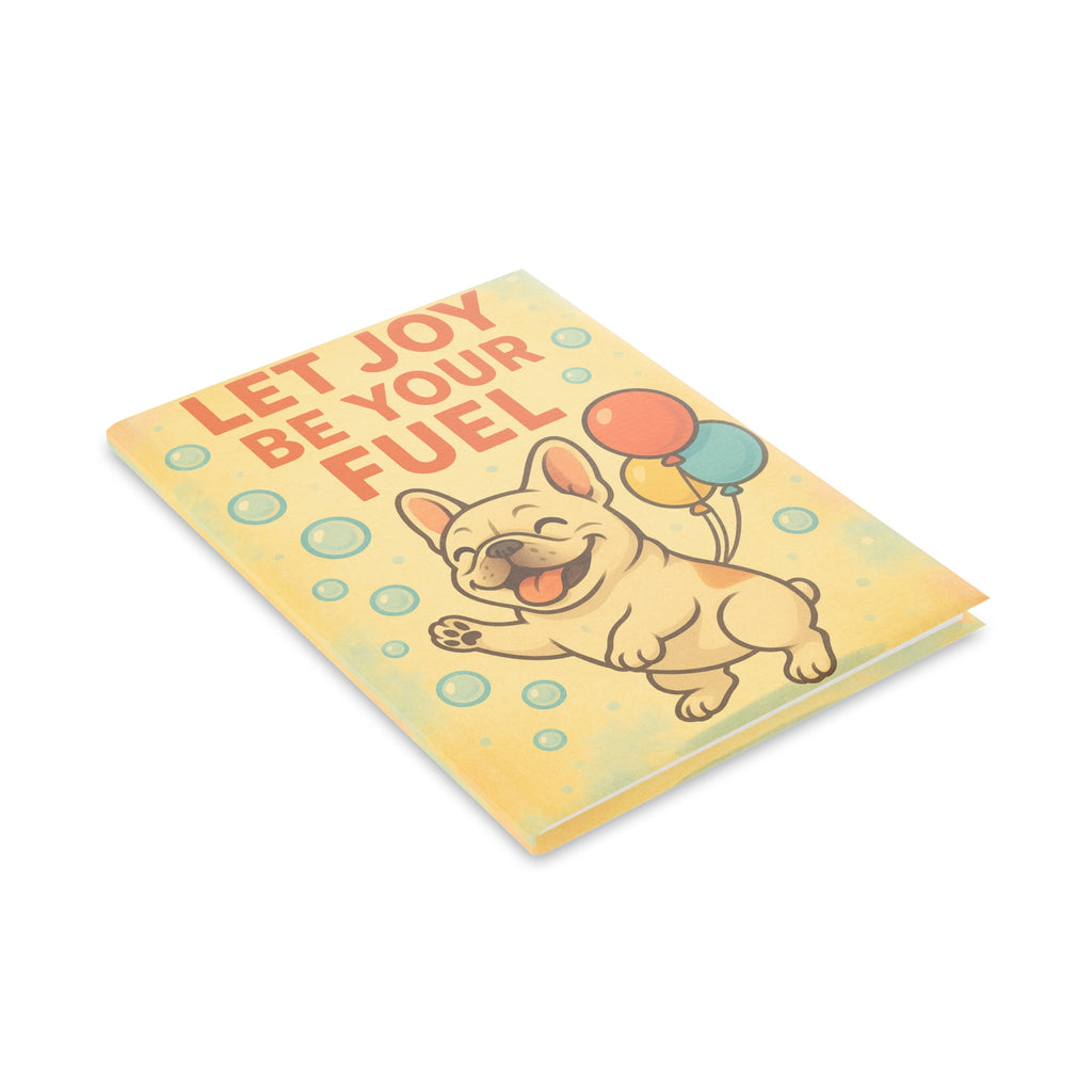 Joyful Dog-Themed Hardcover Notebook, Cute Journaling Gift, Office Supplies, Inspirational Quote, Perfect for Dog Lovers, Back-to-School
