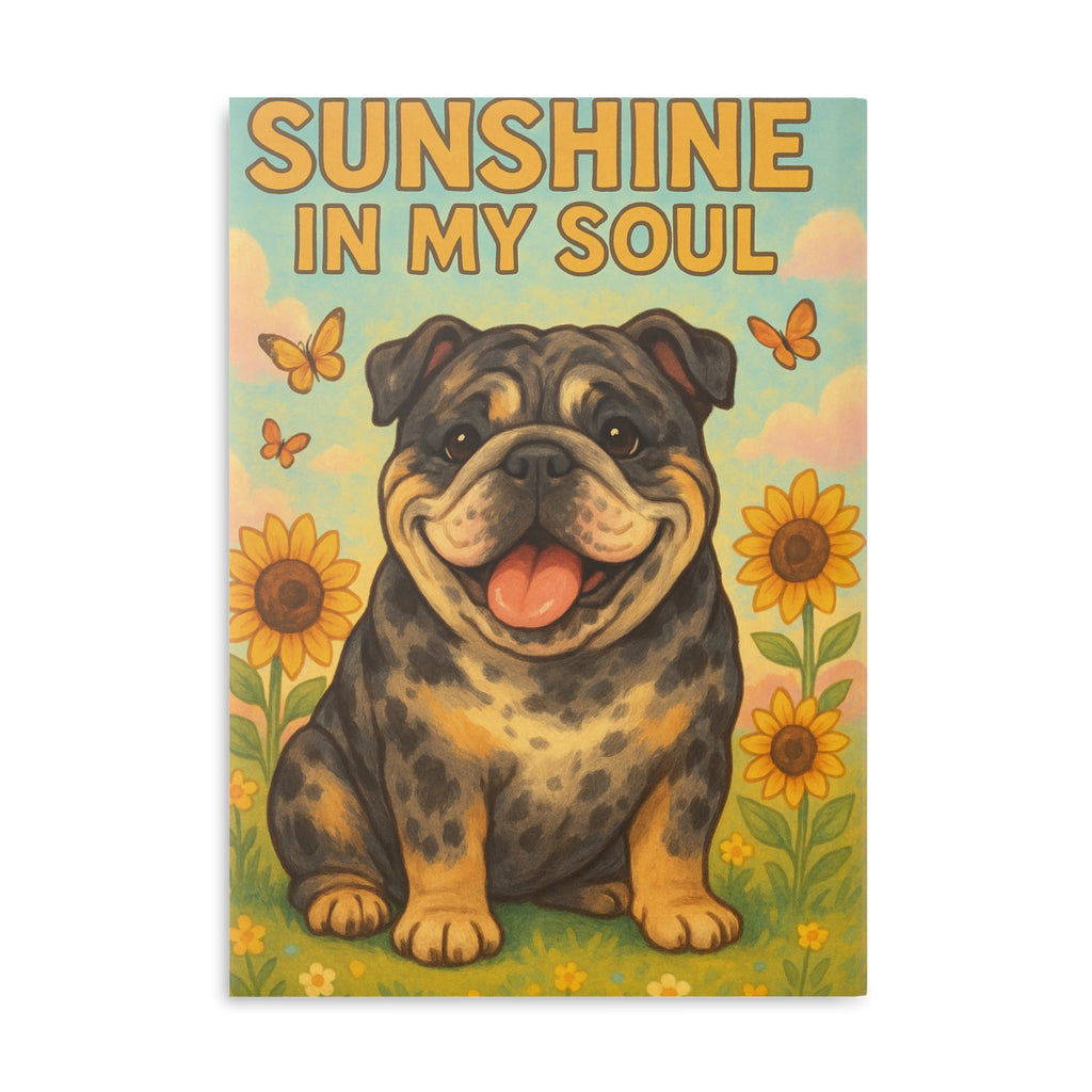 Cheerful Dog-Themed Hardcover Notebook, Journaling, Gifts for Pet Lovers, Sunshine in My Soul, Cute Stationery, School Supplies