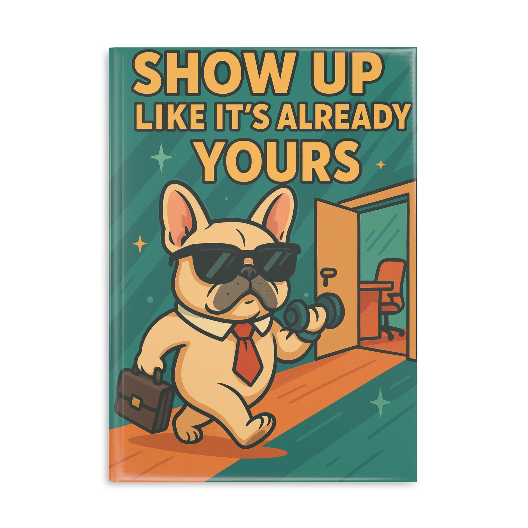 Motivational Hardcover Notebook, Dog Lover's Journal, Gift for Students, Office Supplies, Positive Affirmation Diary