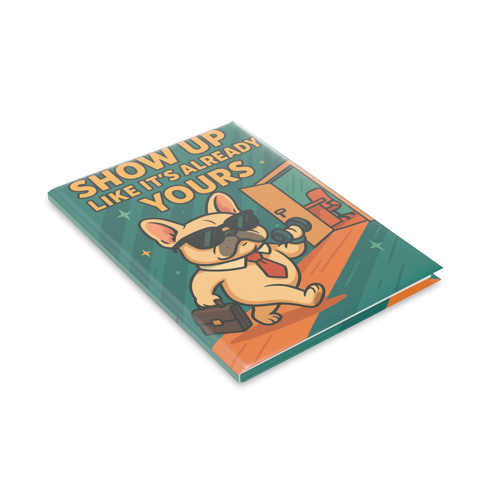 Motivational Hardcover Notebook, Dog Lover's Journal, Gift for Students, Office Supplies, Positive Affirmation Diary