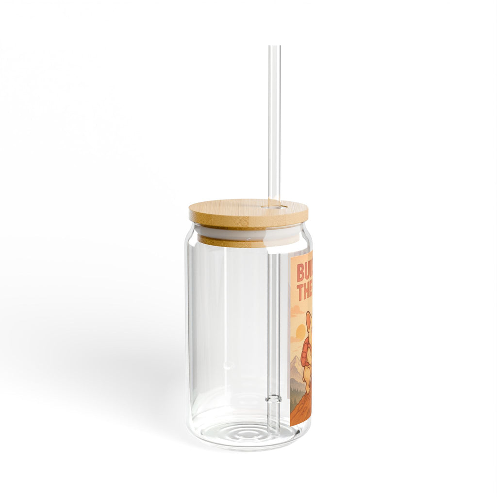 Built for the Climb Sipper Glass Inspirational Travel Adventure 16oz