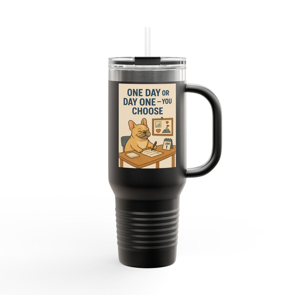 Motivational Insulated Travel Mug, 40oz - Perfect for Gifts, Coffee Lovers, Desk Decor, Motivational Quotes, Hydration on the Go