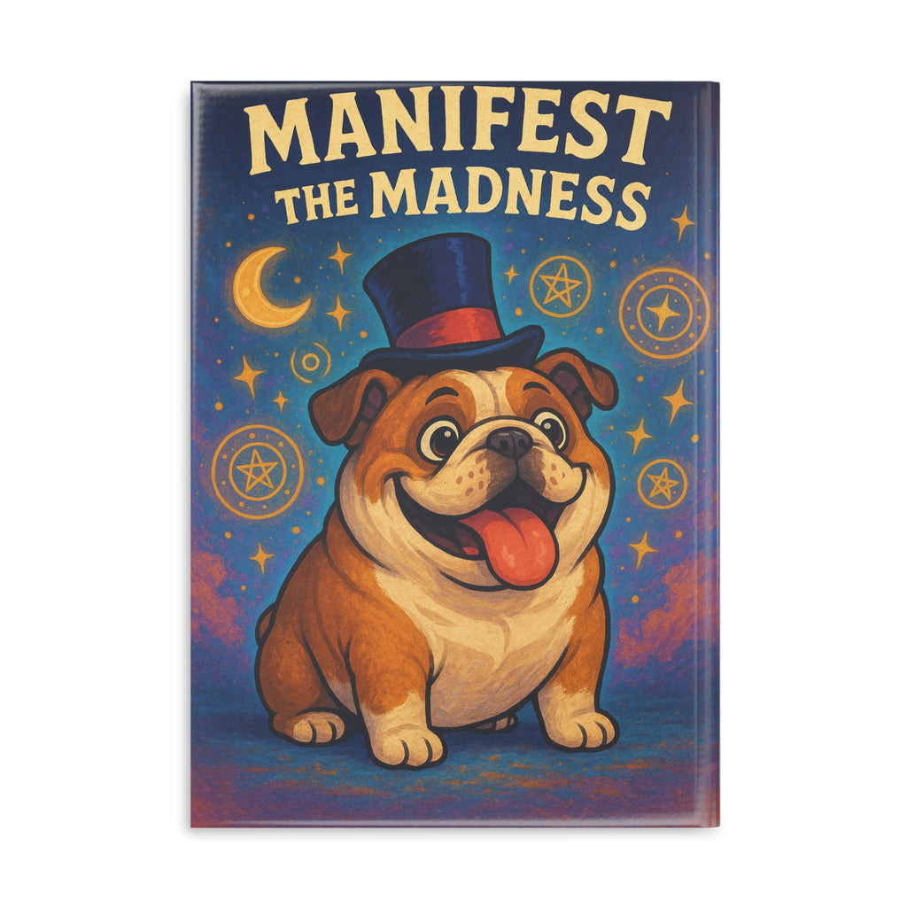 Hardcover Notebook with Puffy Covers, Cute Dog Journal, Manifest the Madness Stationery, Gift for Dog Lovers, Office Supplies