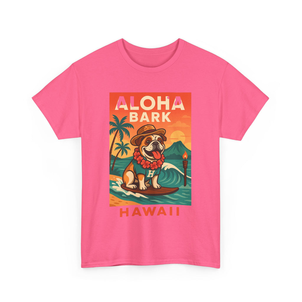 Aloha Bark Hawaii Unisex Heavy Cotton Tee Fun Summer Vibes for Dog Lovers