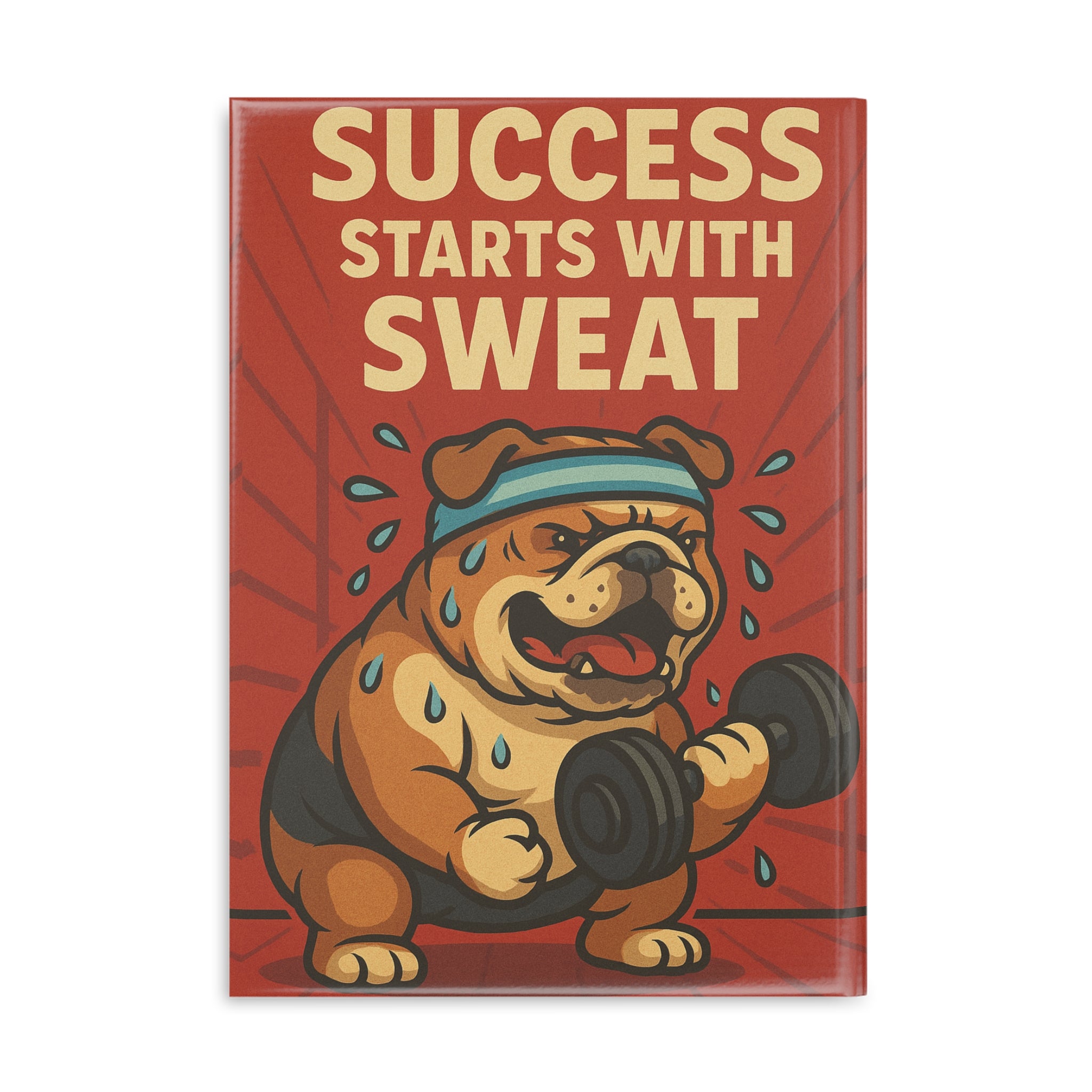 Motivational Fitness Journal, Workout Planner, Dog Lover's Notebook, Gym Log, Inspirational Stationery