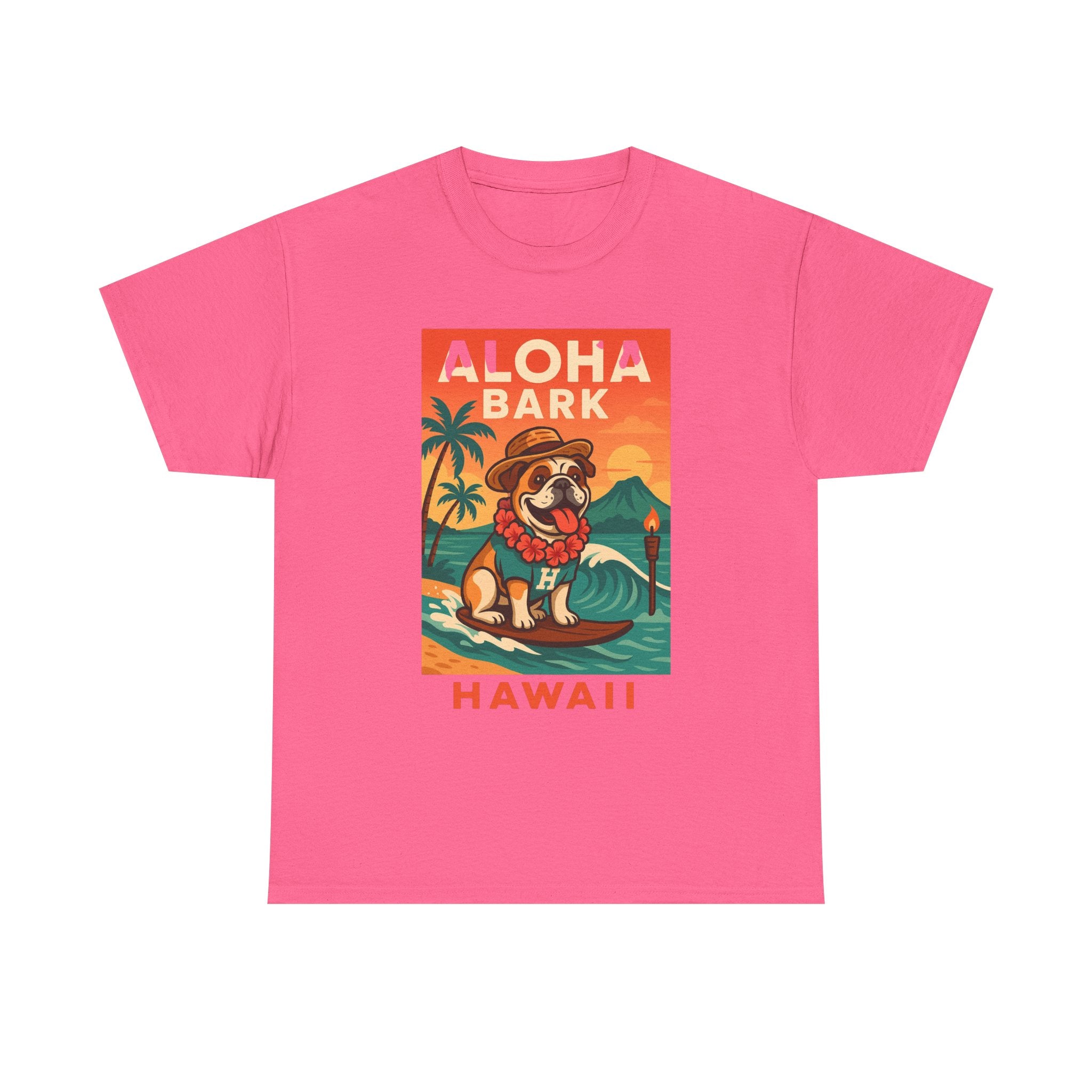 Aloha Bark Hawaii Unisex Heavy Cotton Tee Fun Summer Vibes for Dog Lovers
