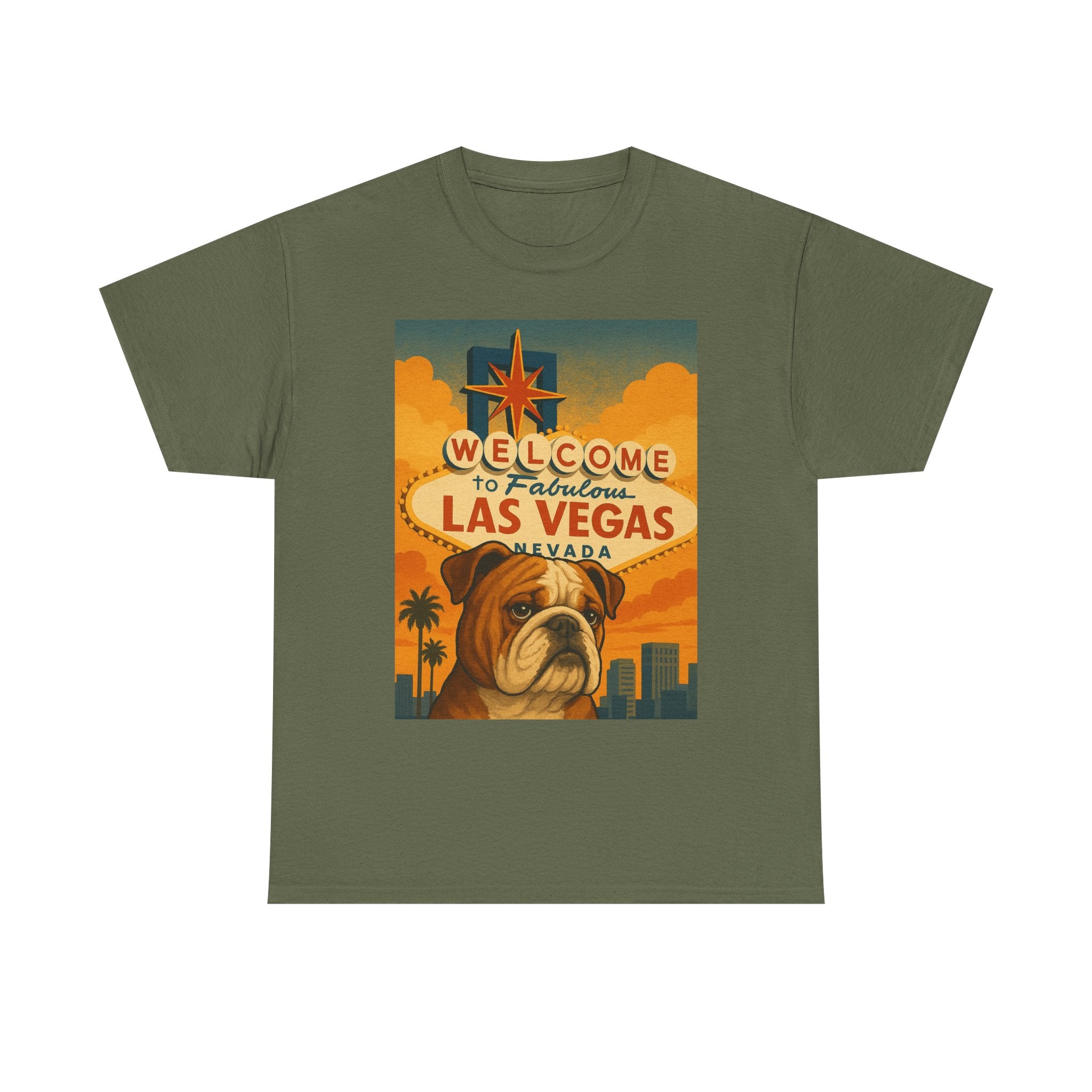 Vintage Las Vegas Bulldog Unisex Heavy Cotton Tee