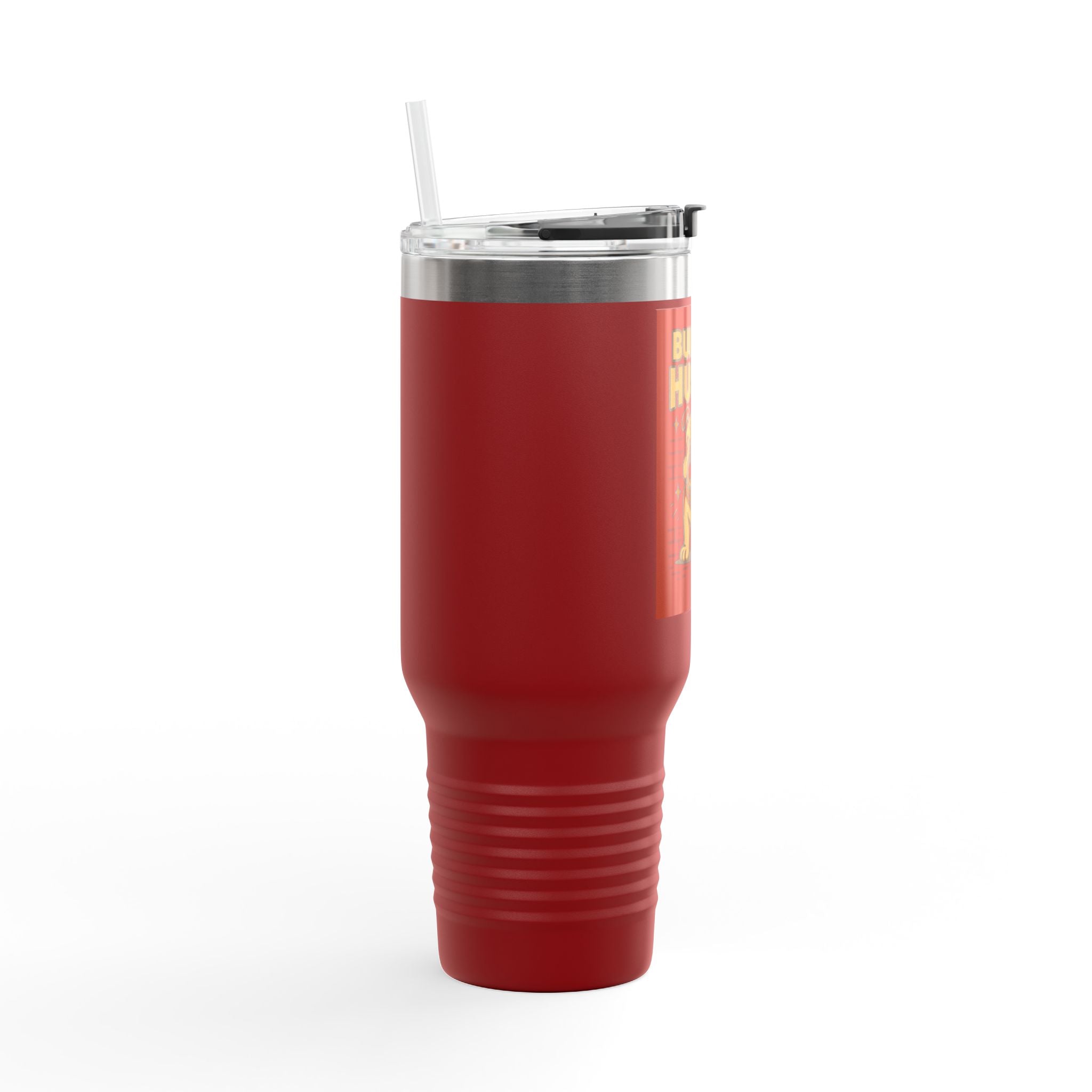 Built by Hustle Insulated Travel Mug, 40oz - Perfect for Entrepreneurs, Coffee Lovers, On-the-Go Adventures, Gifts