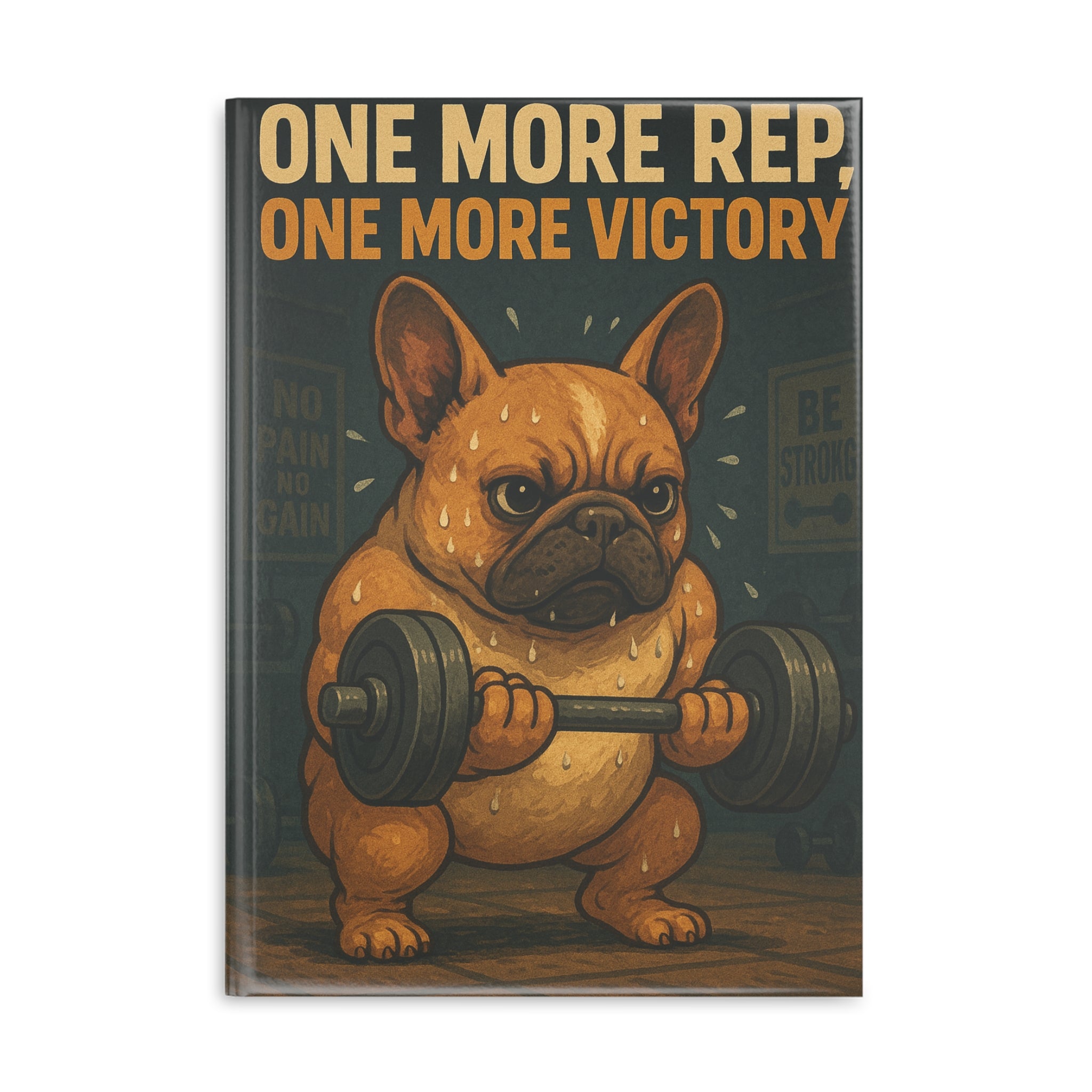 Motivational Workout Notebook, Fitness Journal for Gym Lovers, Dog Lover Gift, Strength Training Planner, Dog-Themed Notepad