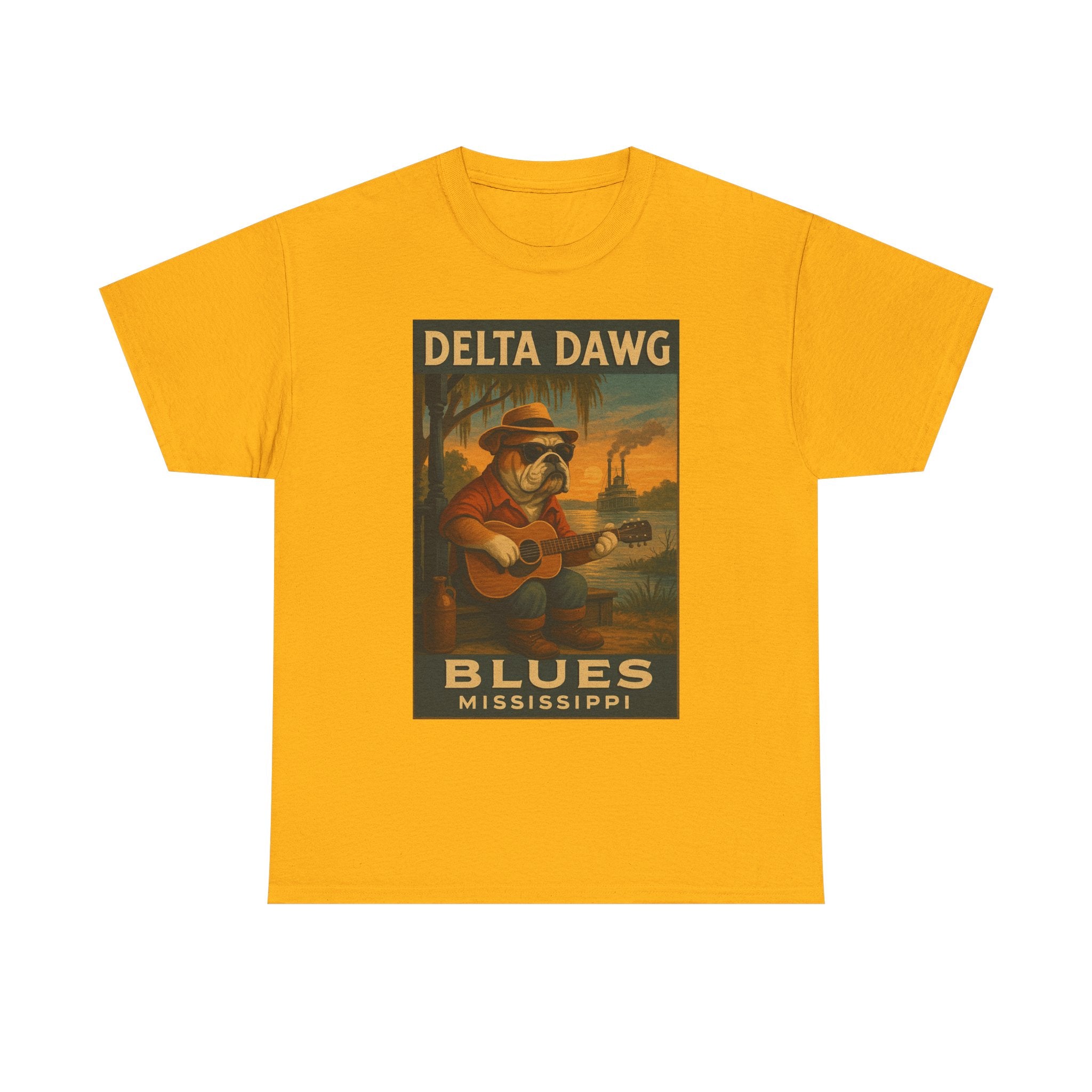 Mississippi Delta Dawg Blues Unisex Heavy Cotton Tee