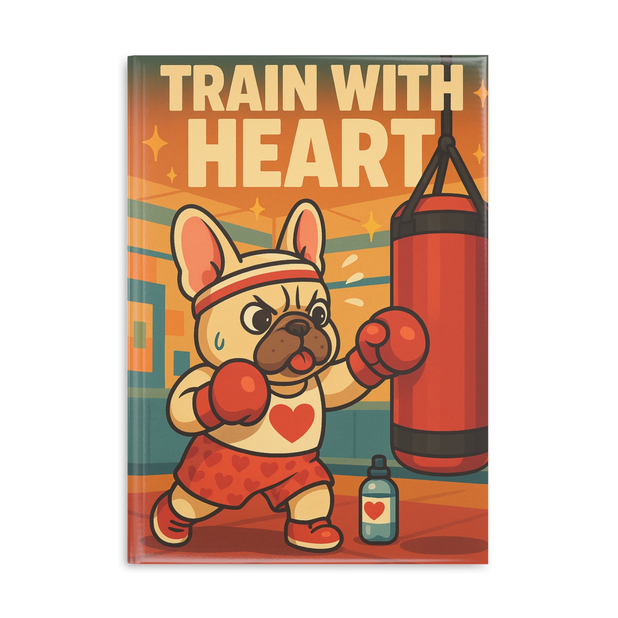 Cute Dog Themed Hardcover Notebook, Ideal for Runners, Gift for Pet Lovers, Journal for Celebrations, Running Log, Motivational Notebook