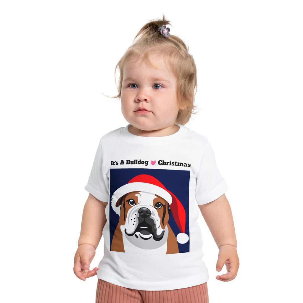 It's A Bulldog Lover Christmas Baby Short Sleeve T-Shirt