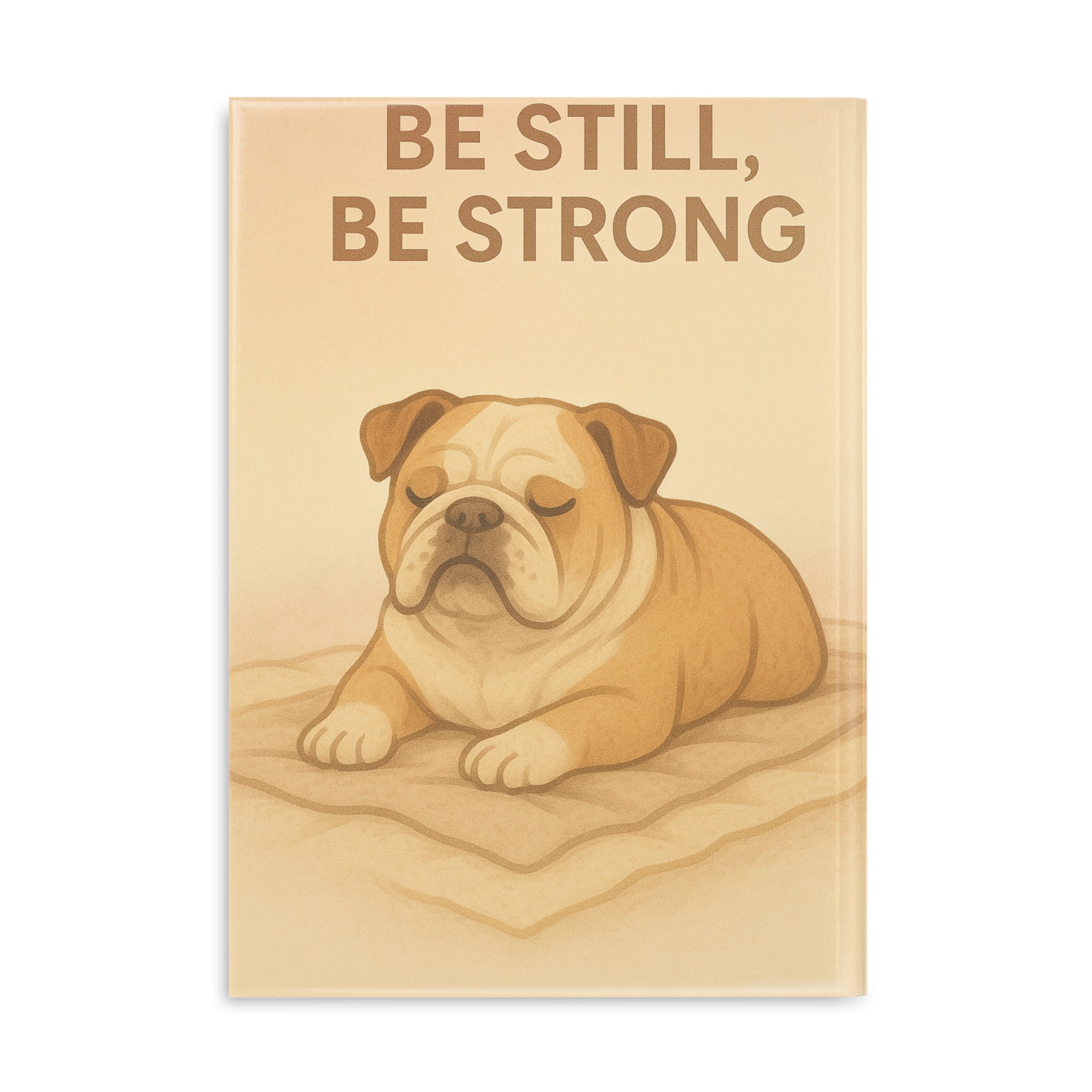 Serene Bulldog Notebook, Cute Hardcover Journal, Inspirational Gift, Pet Lovers Stationery, Motivational Writing Pad