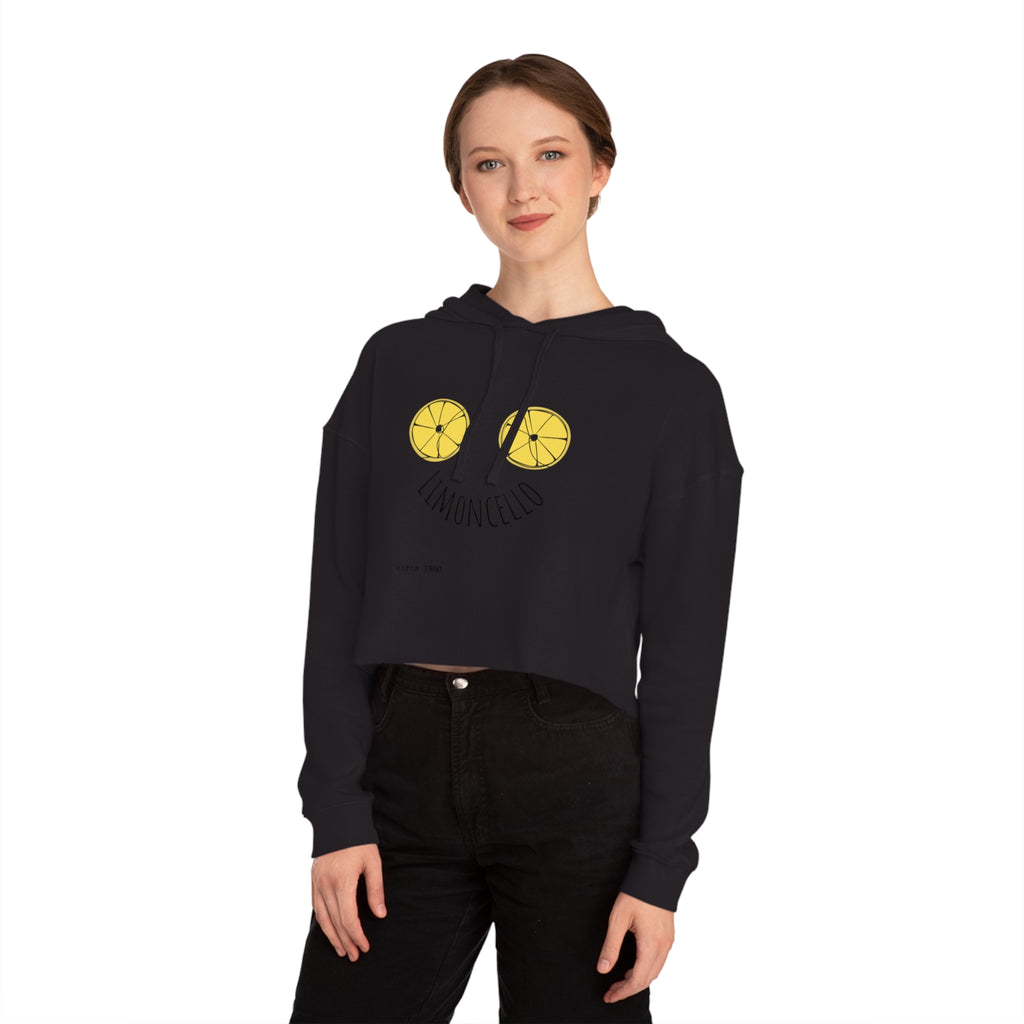 Limoncello Bicycle Lemon Wheels Crop Hoodie