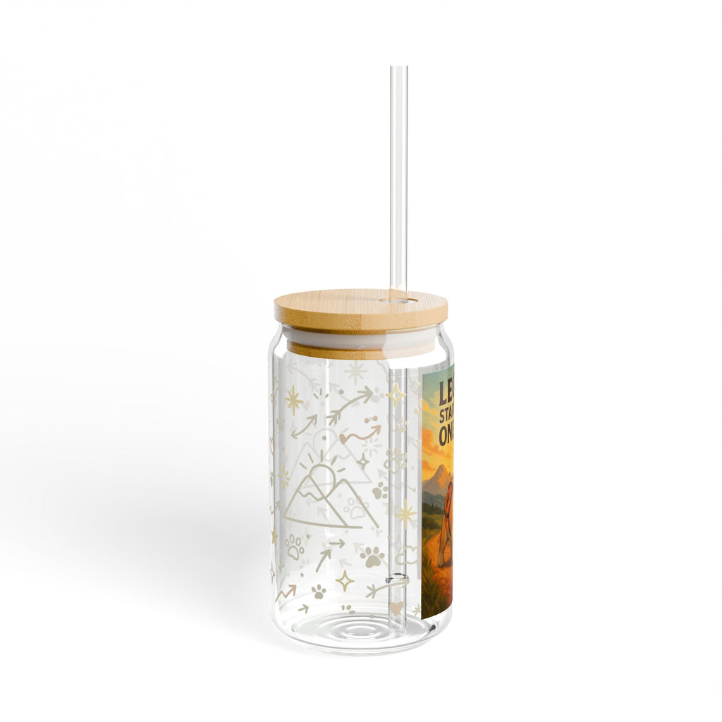 16oz Legacy Starts W/ One Step Sipper Glass with Bamboo Lid, English Bulldog, Inspiring Drinkware, Motivational Gift, Eco-Friendly Straw Cup