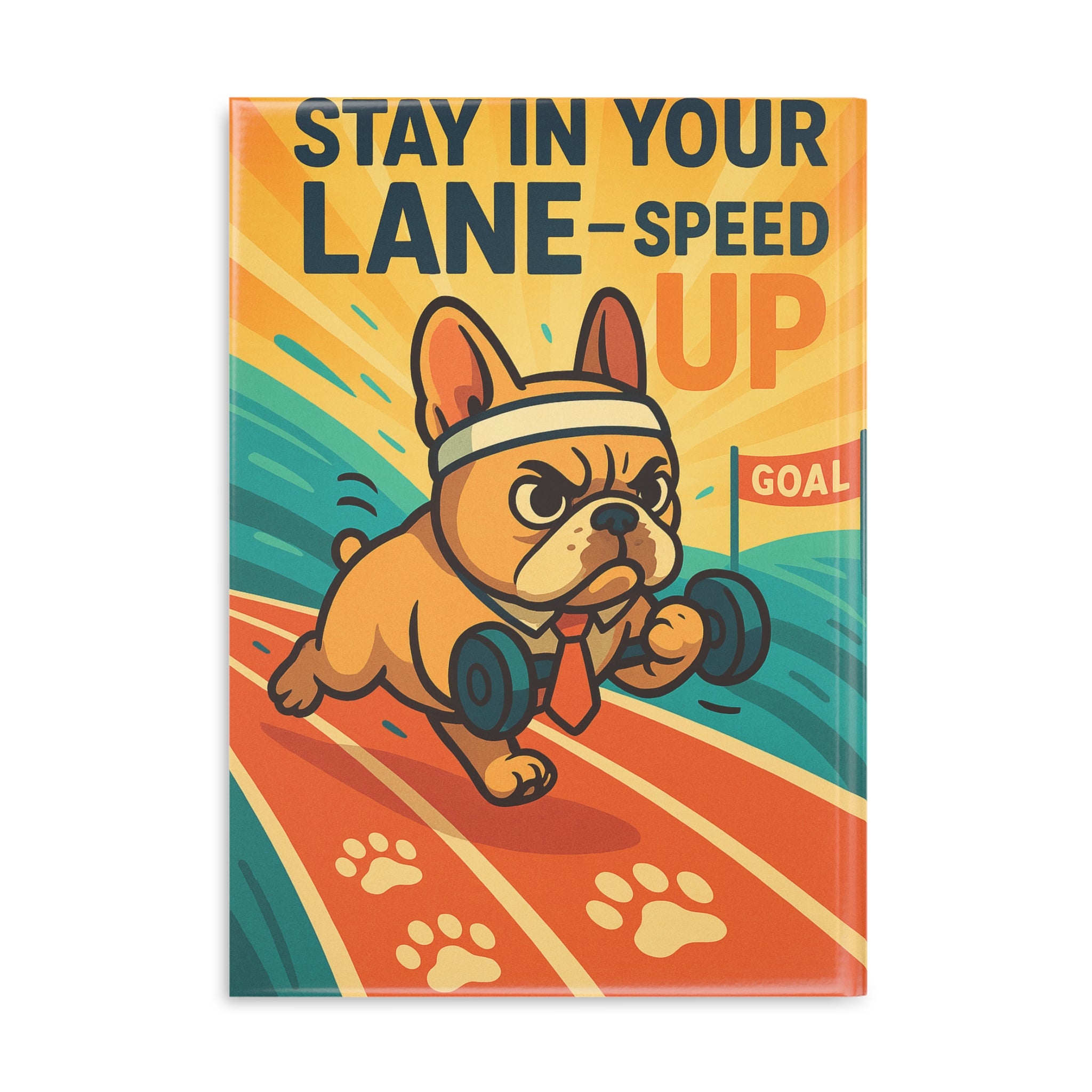 Funny Dog Motivational Hardcover Notebook, Stay in Your Lane, Perfect for Gift, Journal, Planner, Office Supplies, Pet Lovers