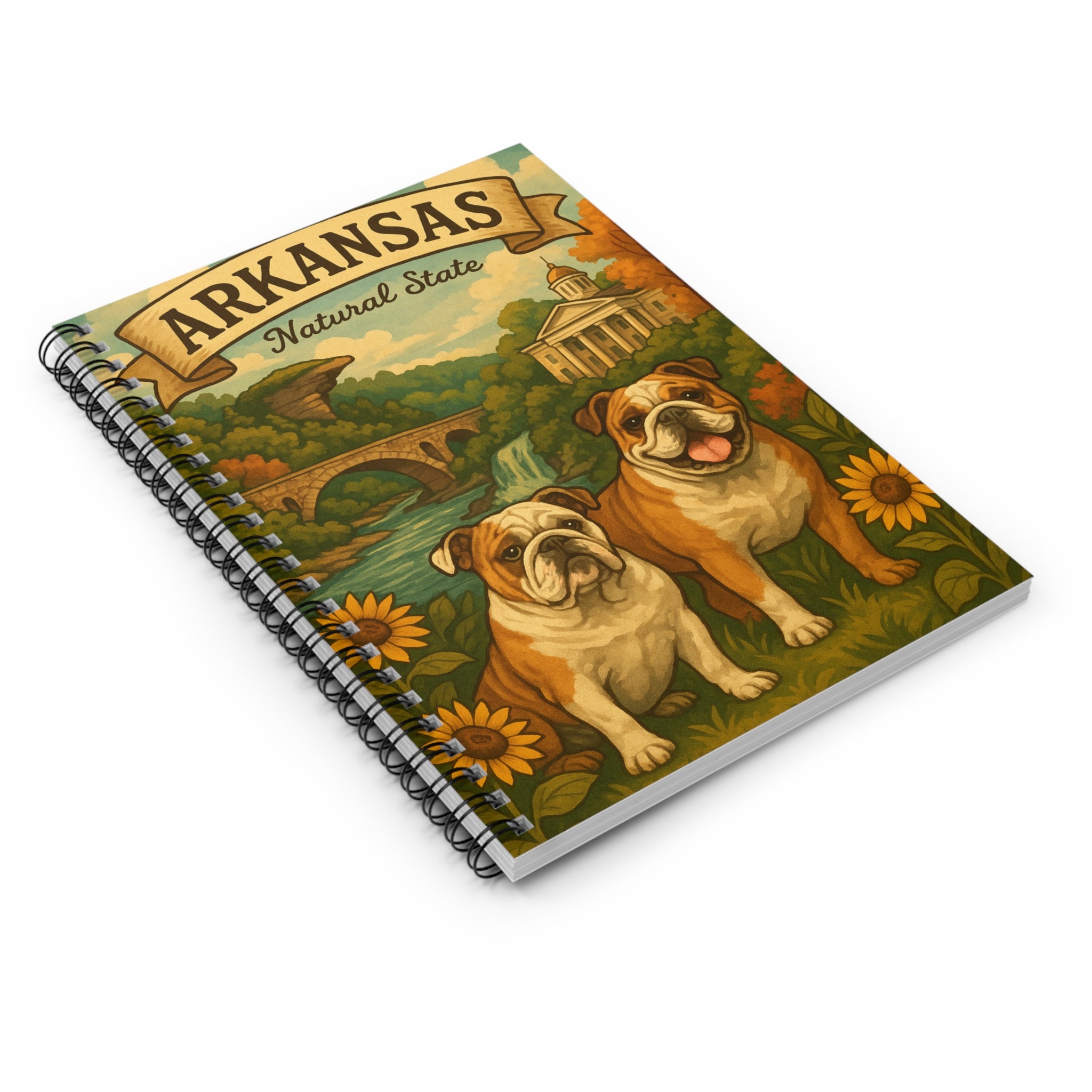 Arkansas Bulldog Spiral Notebook - Cute Dog Design, Journal for Dog Lovers, Gifts for Pet Owners, Nature Lover's Diary, Back to School [...]