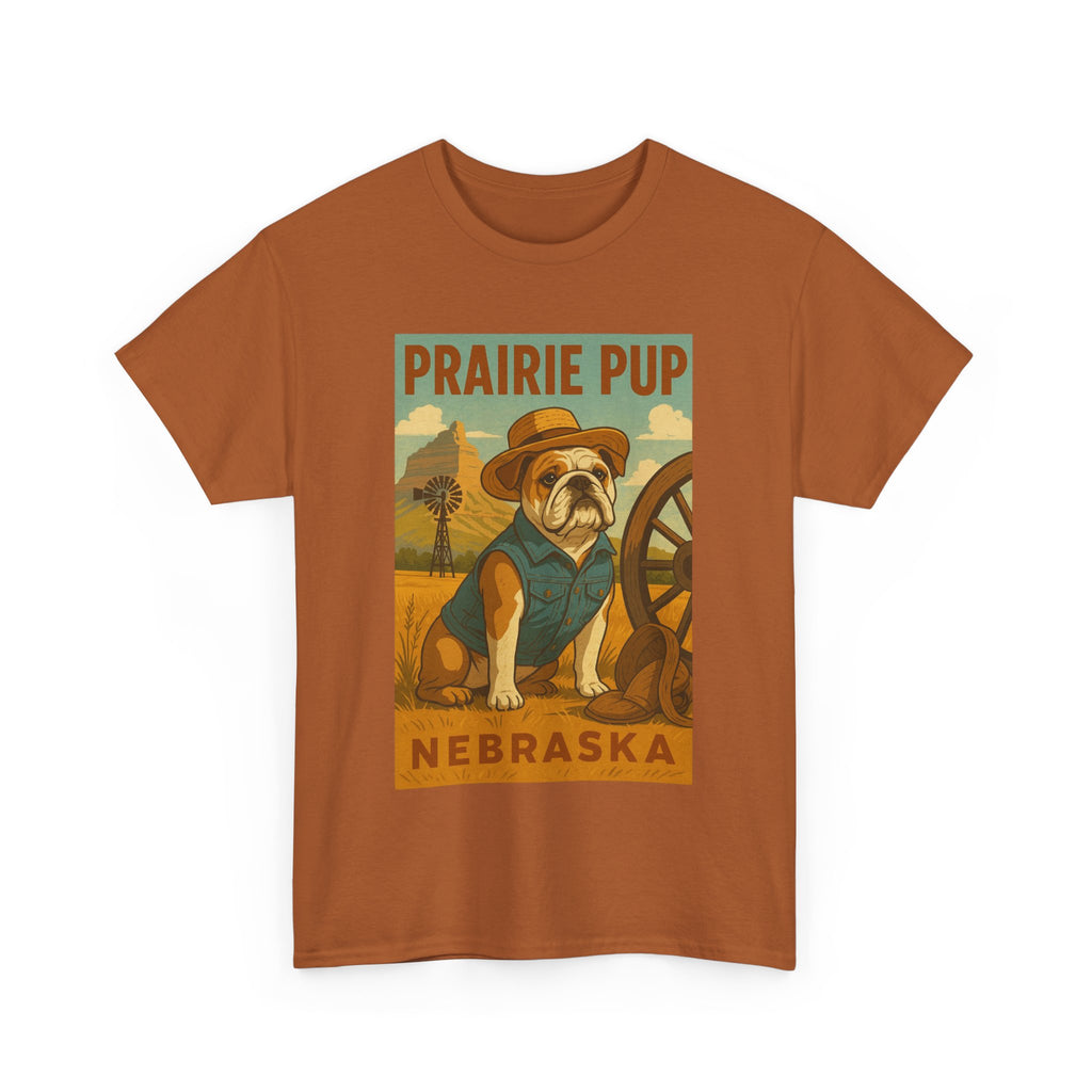 Nebraska Prairie Pup Unisex Heavy Cotton Tee Nebraska Dog Design