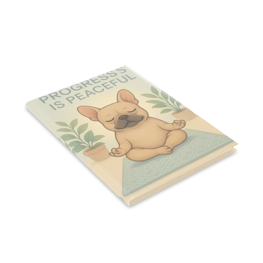 Meditative Dog Hardcover Notebook, Journal for Mindfulness, Inspirational Stationery, Gift for Pet Lovers, Mental Health Journal