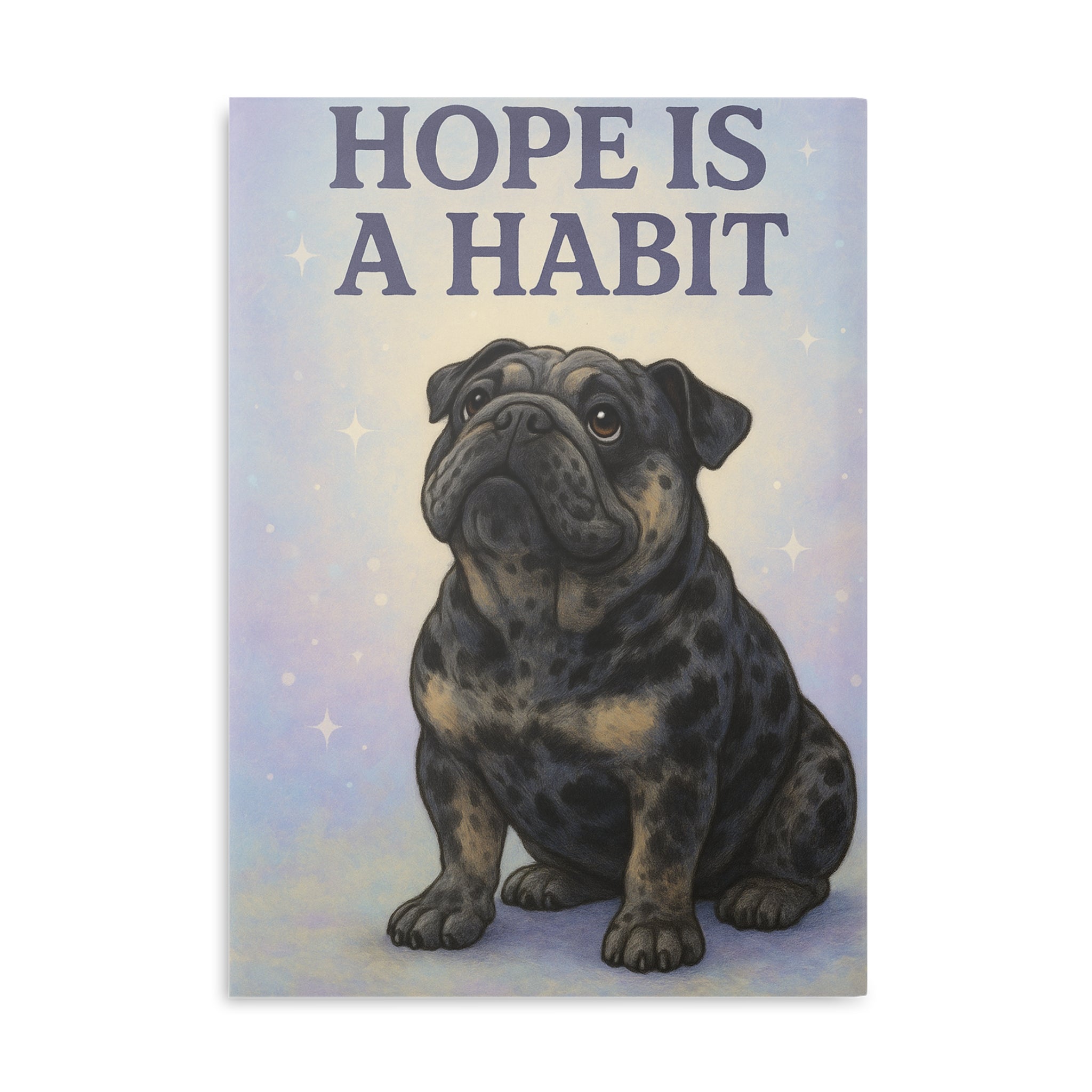 Inspirational Hardcover Notebook - Hope is a Habit, Motivational Journal, Gift for Dog Lovers, Cute Stationery, Writing Pad