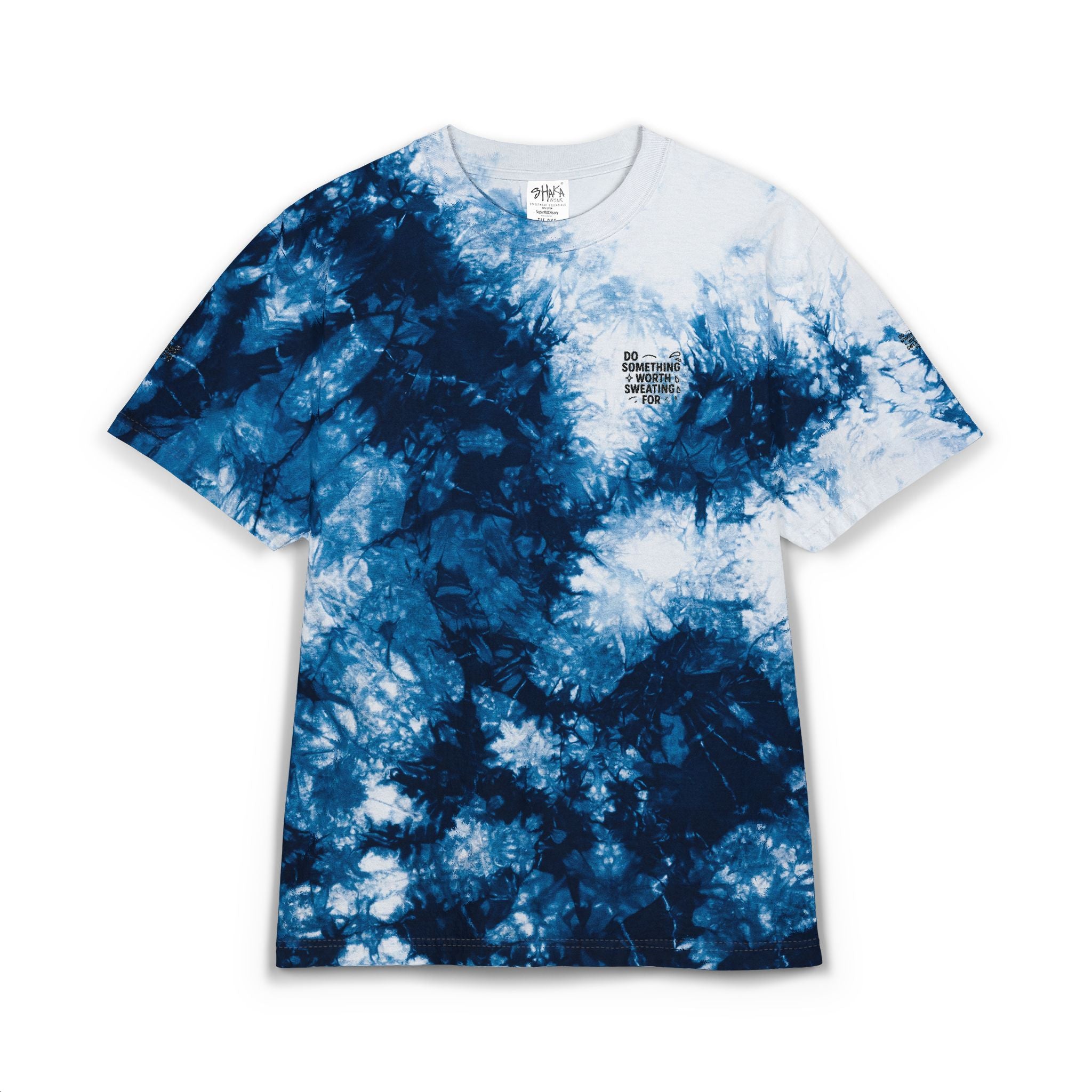 Oversized Rainbow Spiral Tie-Dye Tee Do Something Worth Sweating For Embroidered Spiral Graphic