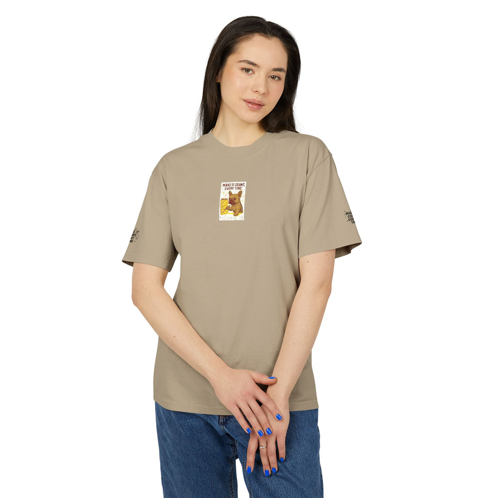 Vintage "Make It Count Every Time" Graphic Tee  Cute Woodland Illustration T-Shirt