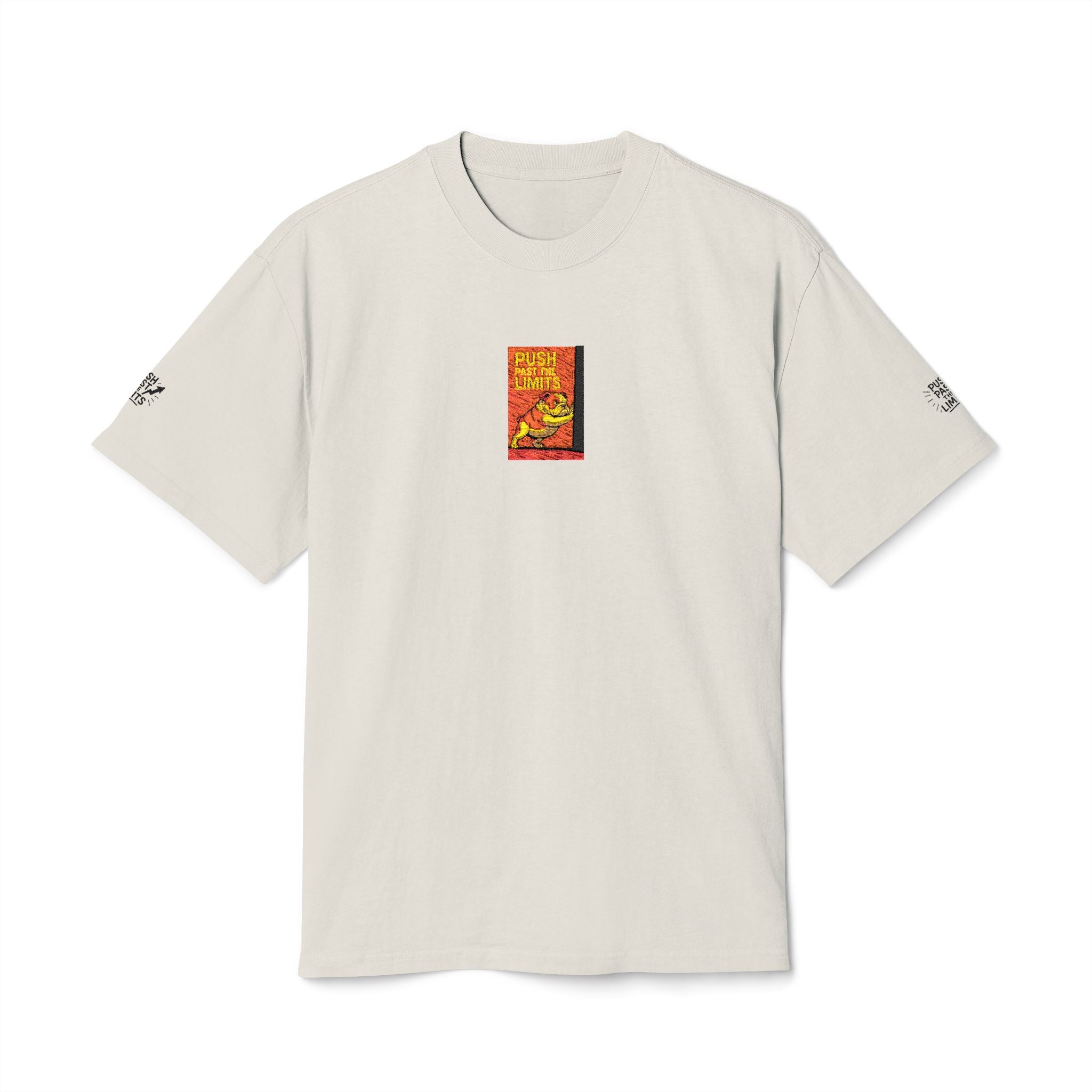 Vintage 'Push Past The Limit' T-Shirt  Small Chest Graphic, Sleeve Accents Tee