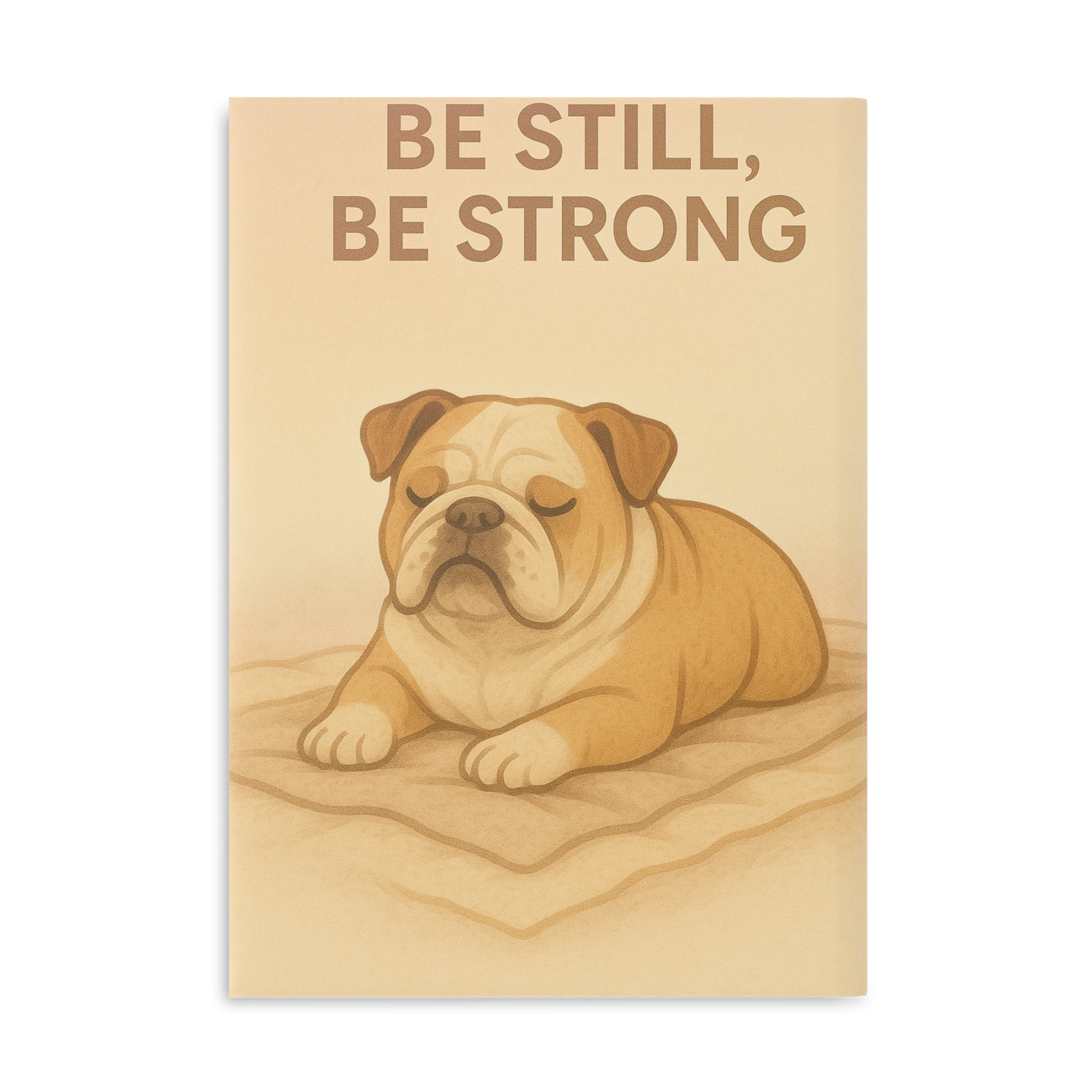 Serene Bulldog Notebook, Cute Hardcover Journal, Inspirational Gift, Pet Lovers Stationery, Motivational Writing Pad