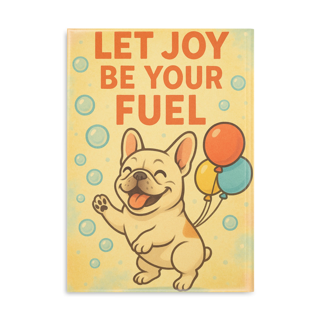 Joyful Dog-Themed Hardcover Notebook, Cute Journaling Gift, Office Supplies, Inspirational Quote, Perfect for Dog Lovers, Back-to-School