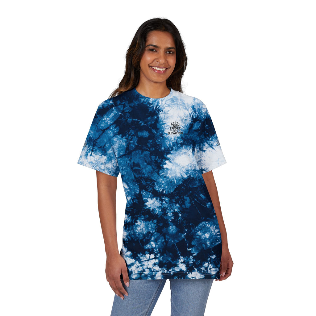 Tie-Dye Spiral T-Shirt Turn Effort Into Elevation Oversized Rainbow Embroidered Tee