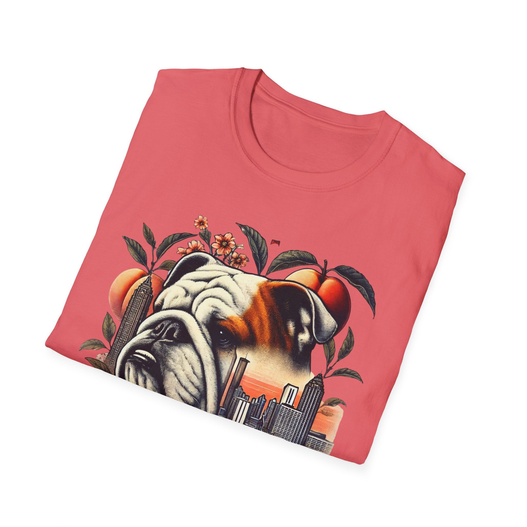 Georgia Bulldog Graphic Unisex Softstyle TShirt Casual Comfort for Dog Lovers