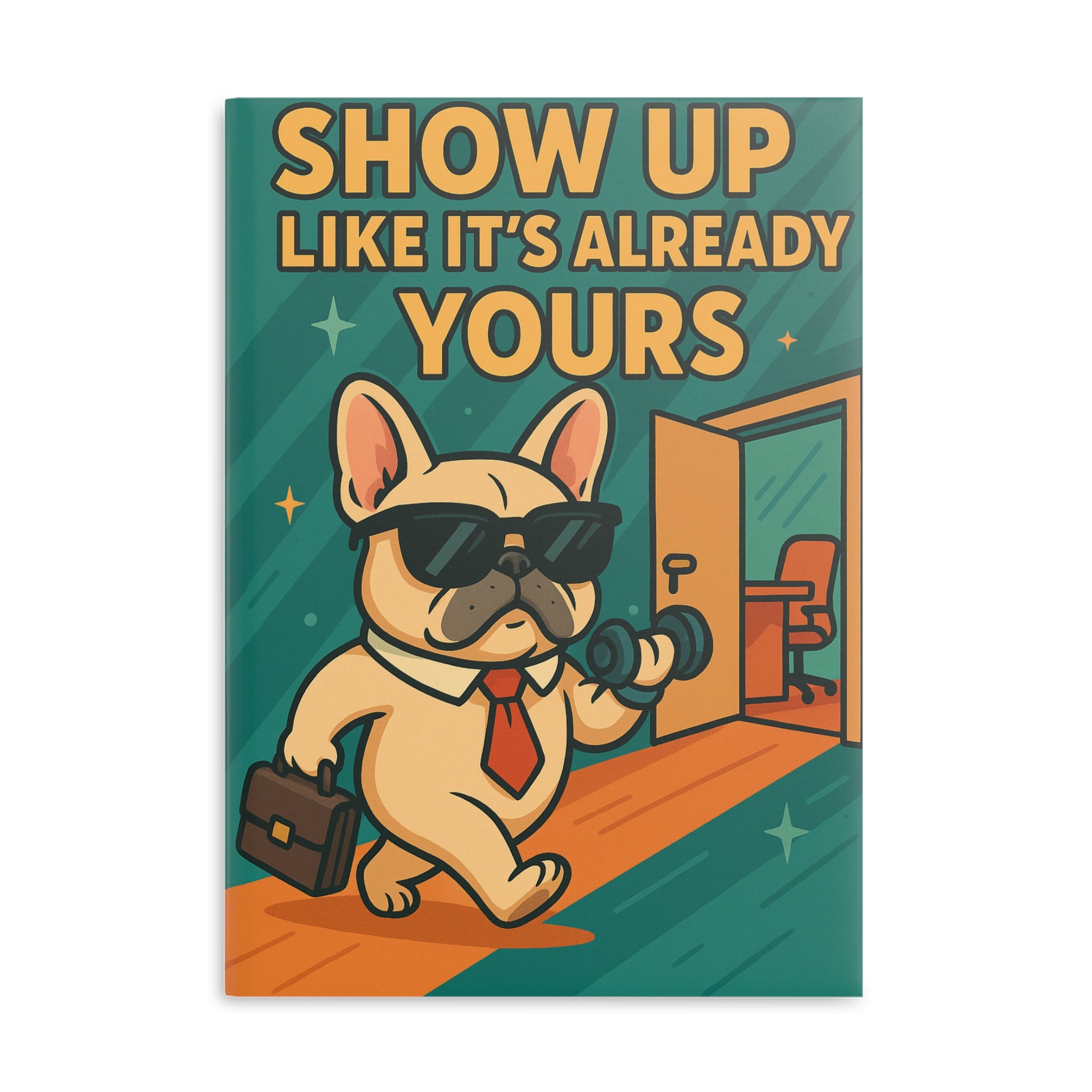 Motivational Hardcover Notebook, Dog Lover's Journal, Gift for Students, Office Supplies, Positive Affirmation Diary