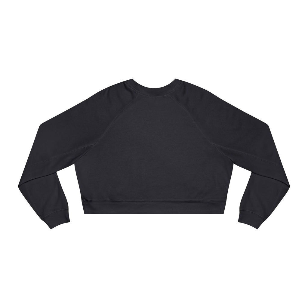 Lemon Eyes smiley Pullover | cropped fleece black