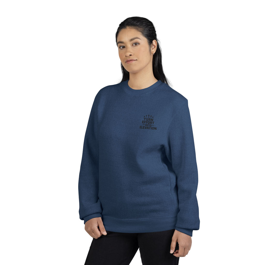Nantucket Embroidered Crewneck Sweatshirt "Turn Effort Into Elevation" Classic Harbor Logo